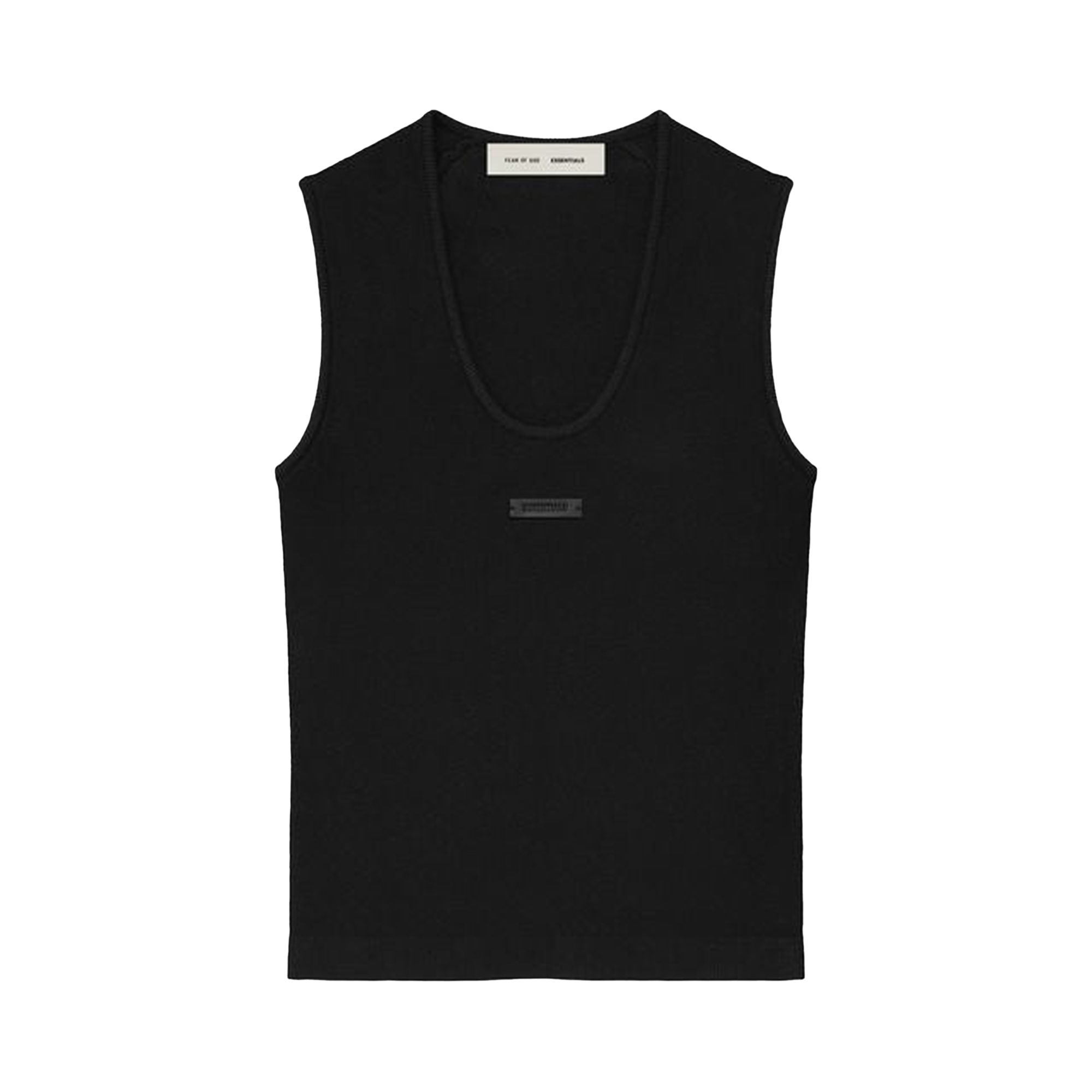 Pre-owned Essentials Fear Of God  Rib Tank 'vintage Black' | Women's Size Xl