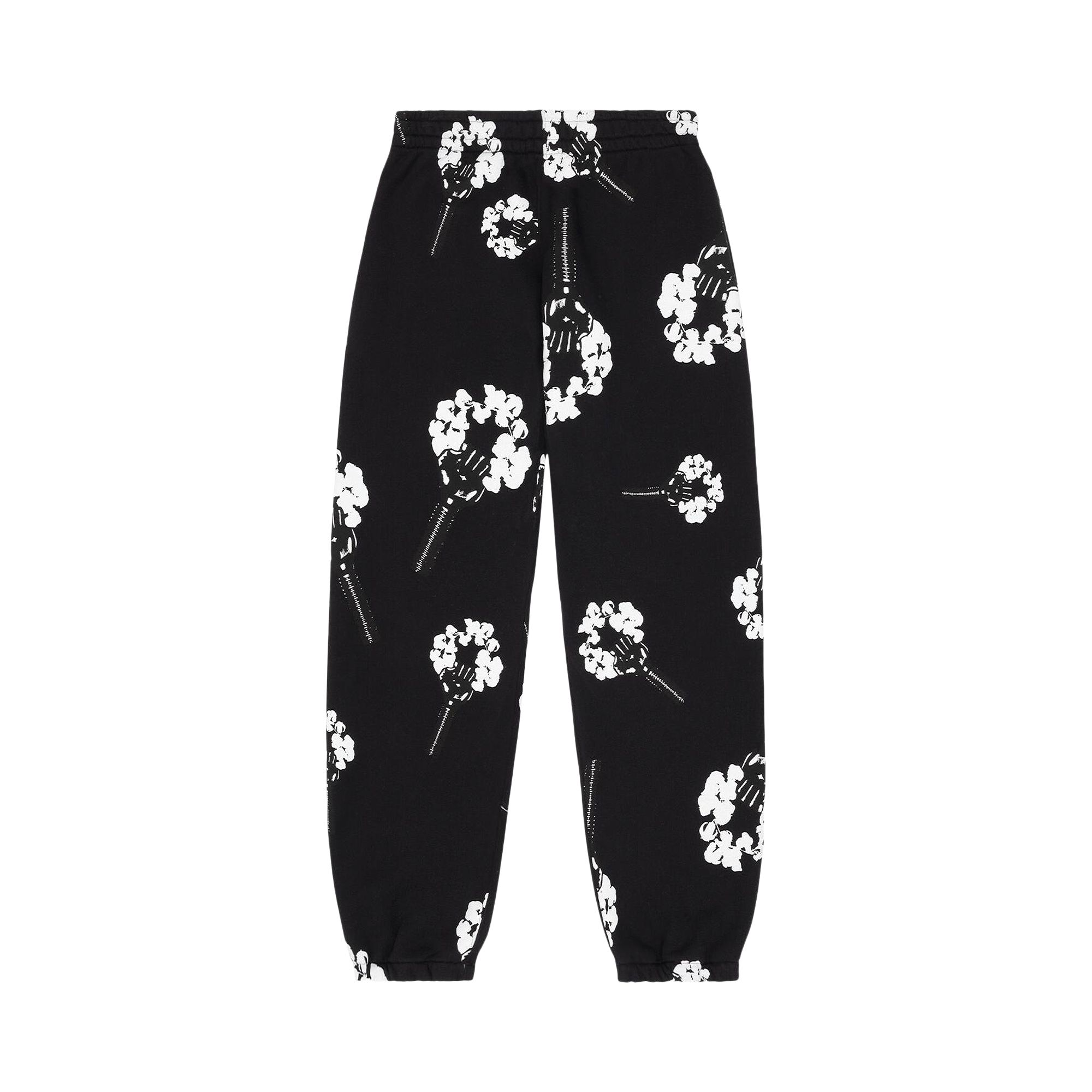 Pre-owned Denim Tears X Hardies Tears Fist Wreath Open Hem Sweatpants 'black' | Men's Size Xl