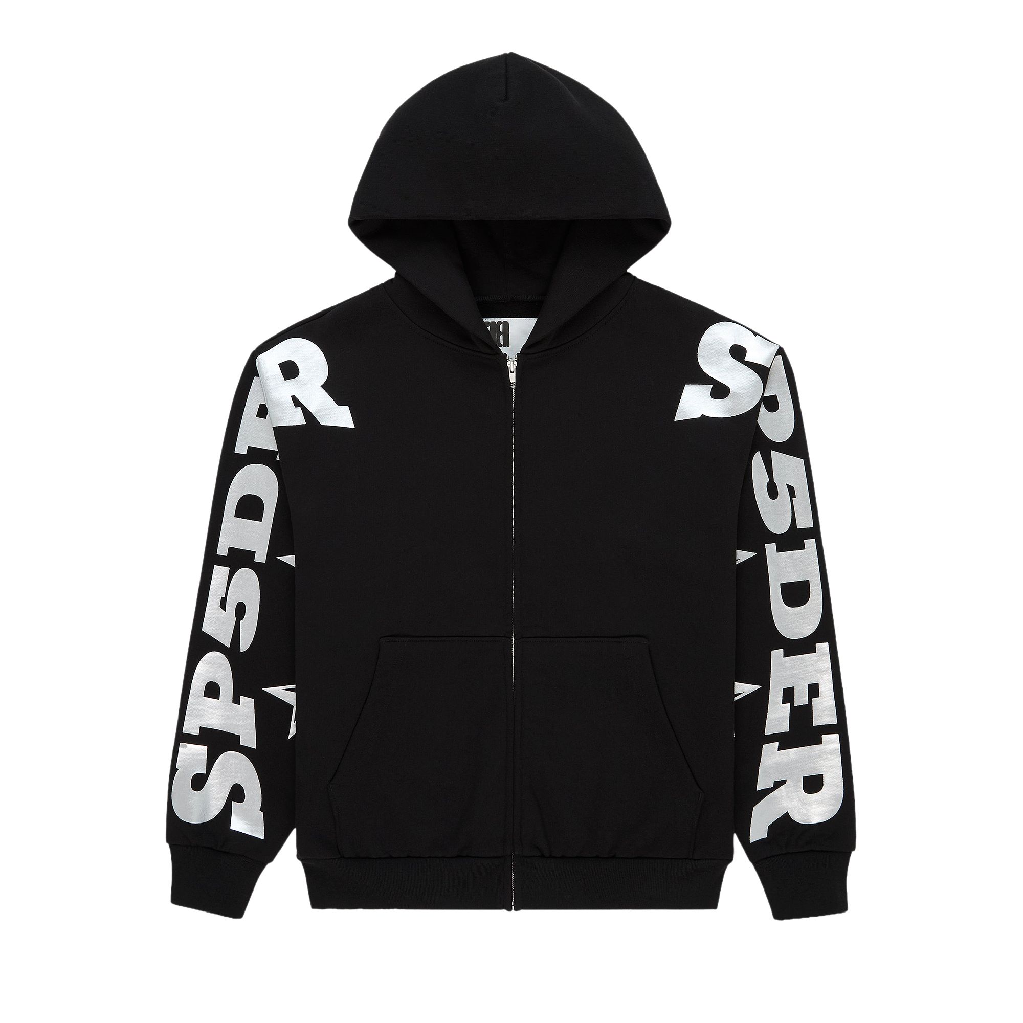 Pre-owned Sp5der Mx555 Zip Hoodie 'black' | Men's Size L