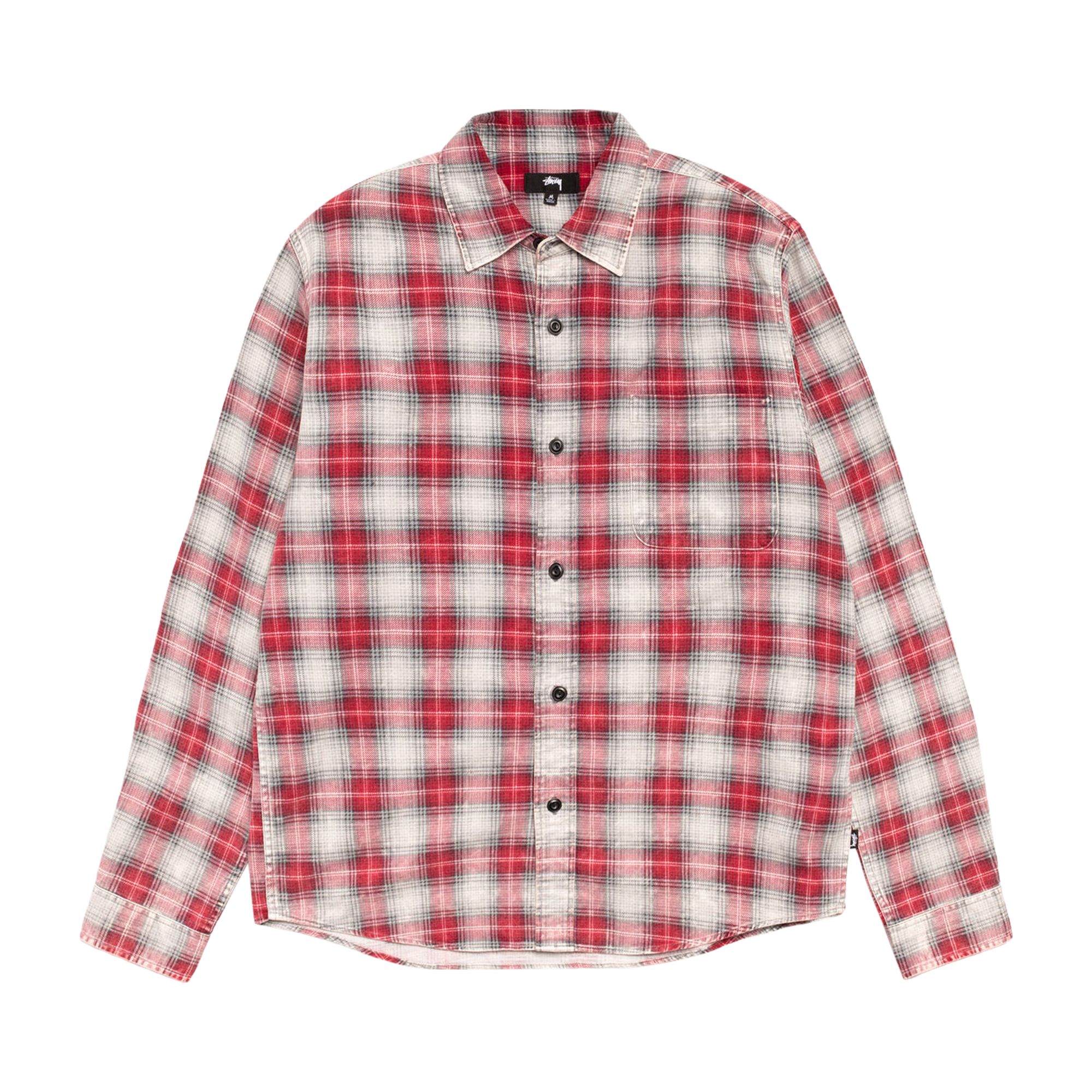 Pre-owned Stussy Dax Printed Shirt 'red' | Men's Size M