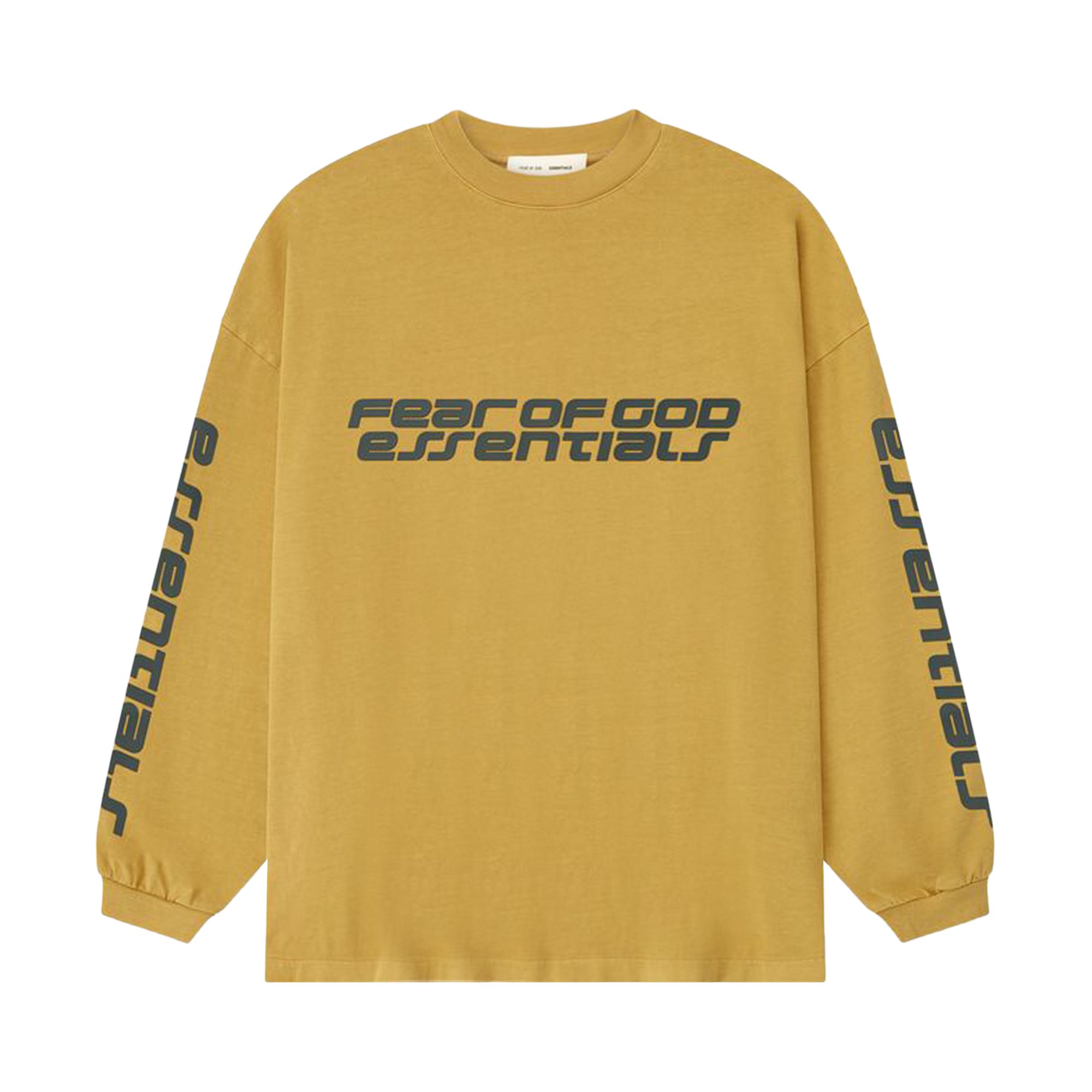 Pre-owned Essentials Fear Of God  90's Long-sleeve Tee 'canyon' | Yellow | Men's Size Xxl
