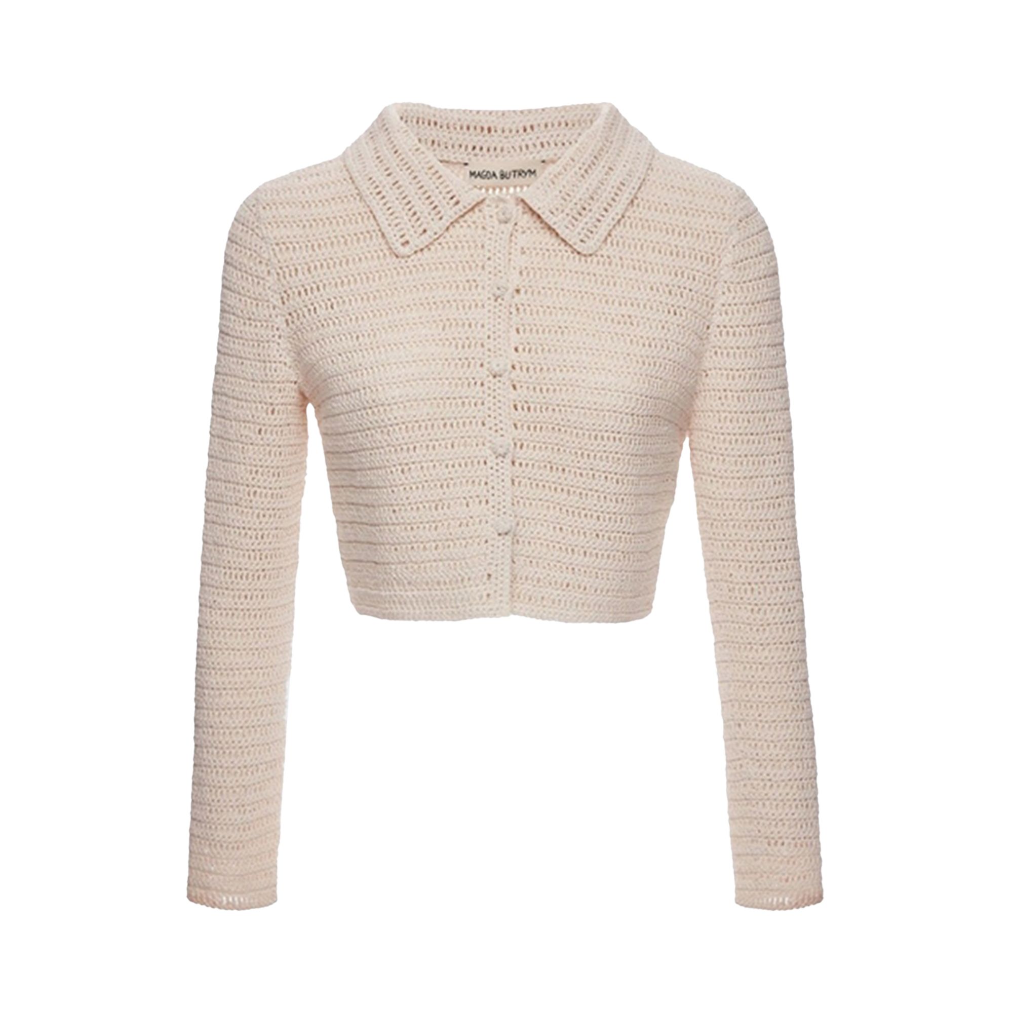 Pre-owned Magda Butrym Crochet Shirt 'cream' | White | Women's Size 36