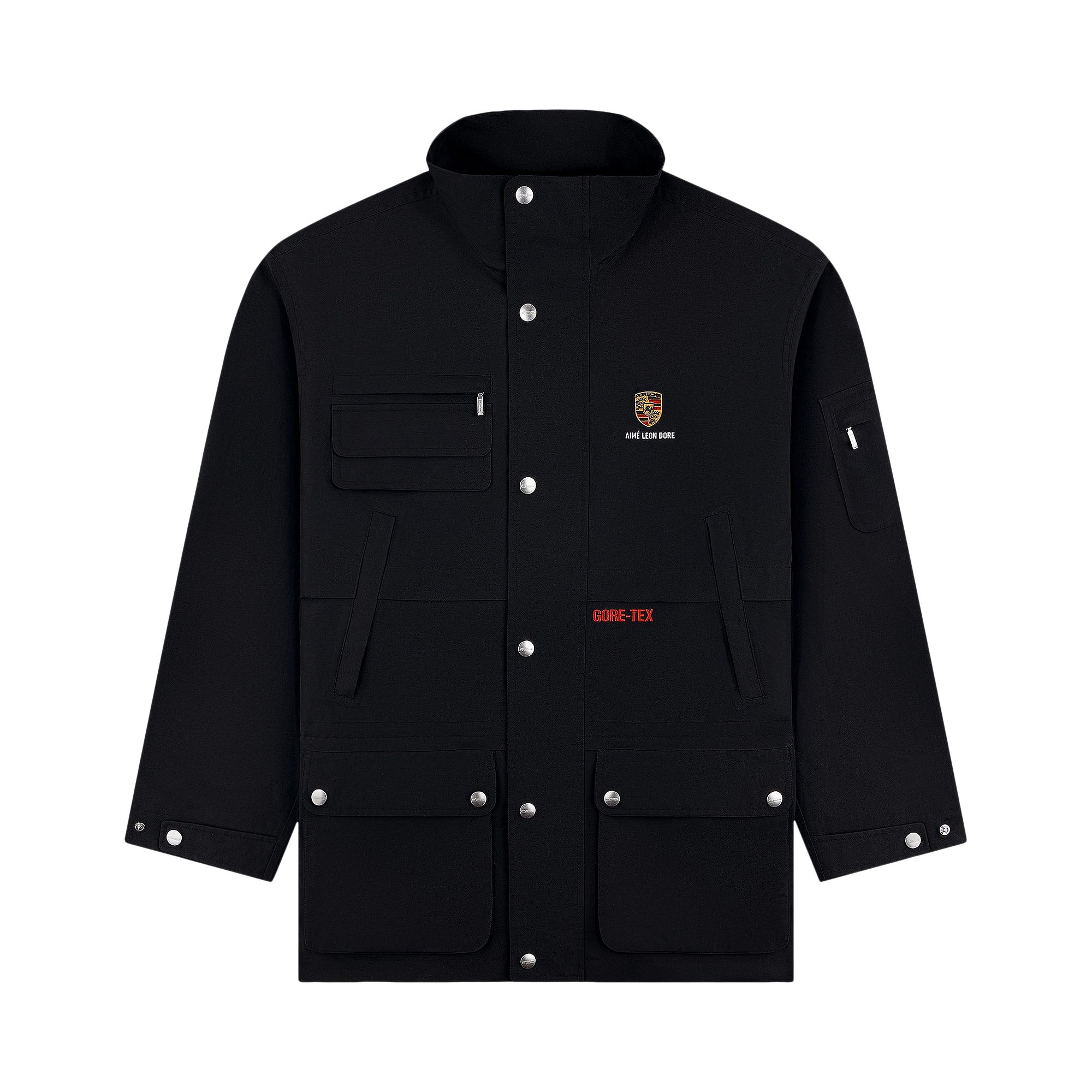 Pre-owned Aimé Leon Dore X Porsche Gore-tex Cabrio Jacket 'jet Black' | Men's Size L