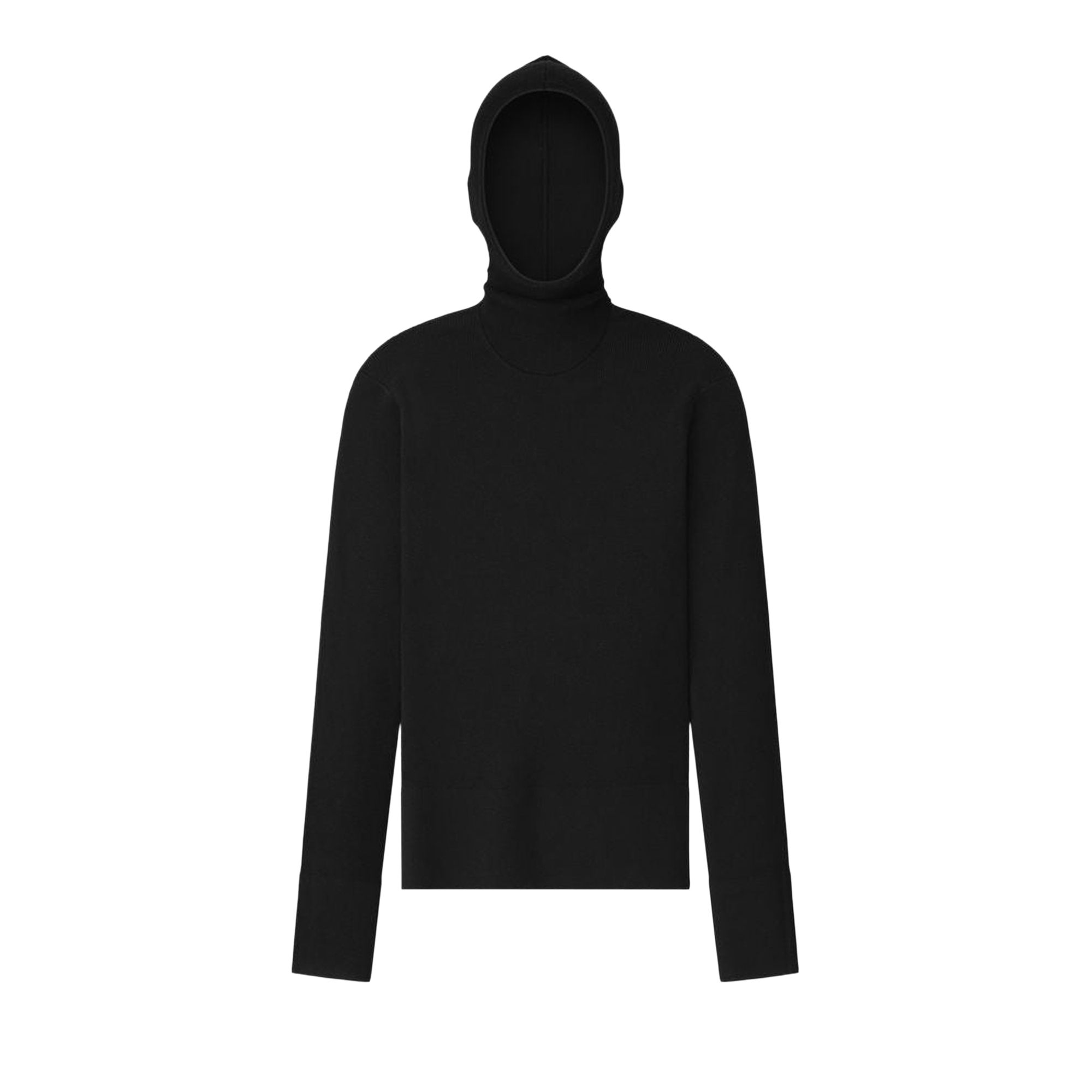 Pre-owned Essentials Fear Of God  Long-sleeve Hooded Rib Top 'vintage Black' | Women's Size Xl
