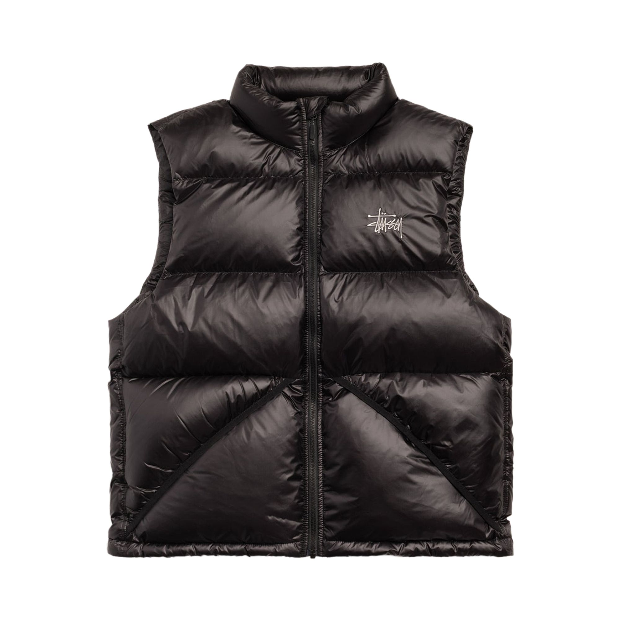 Pre-owned Stussy Micro Ripstop Down Vest 'black' | Men's Size L