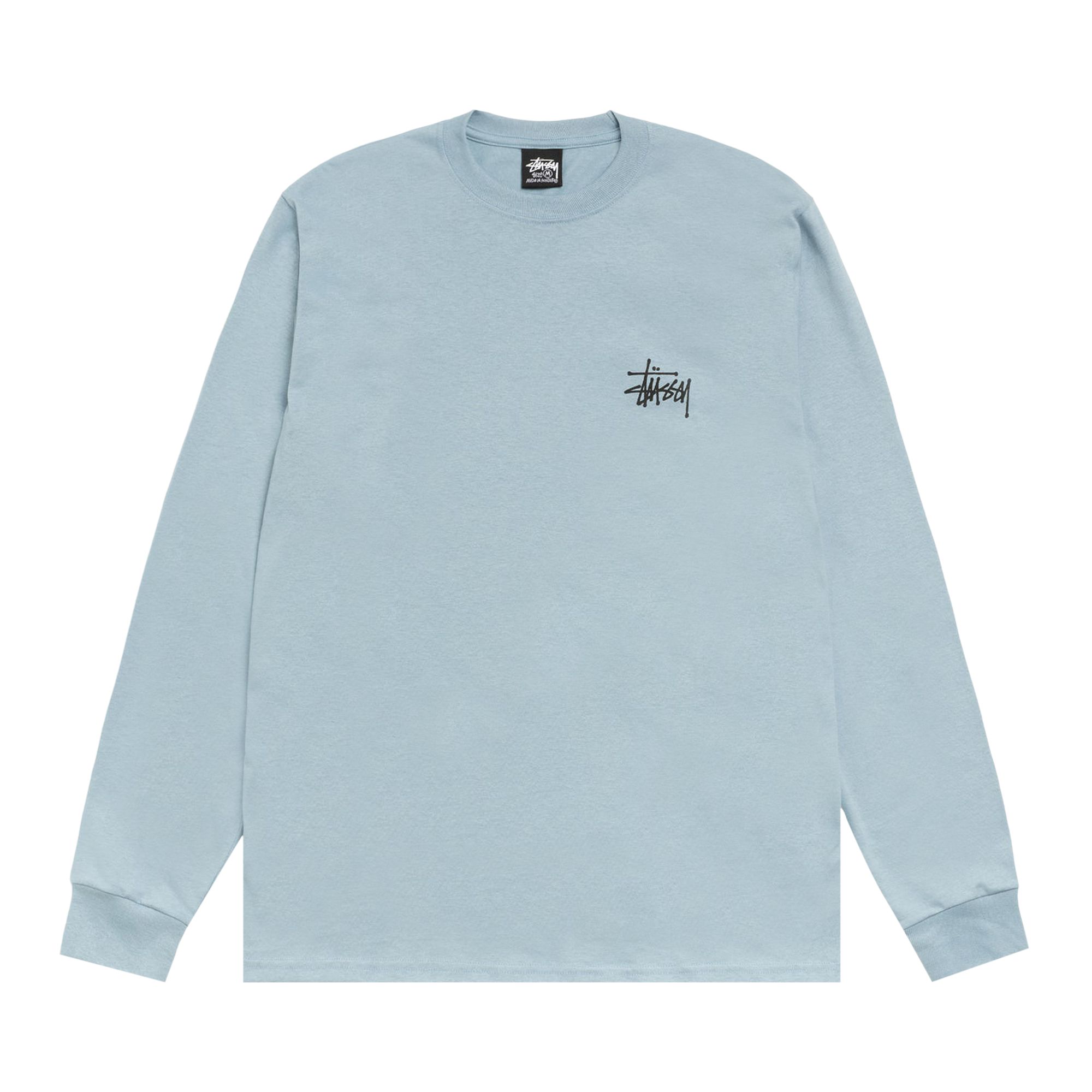 Pre-owned Stussy Basic Long-sleeve Tee 'slate' | Blue | Men's Size Xl