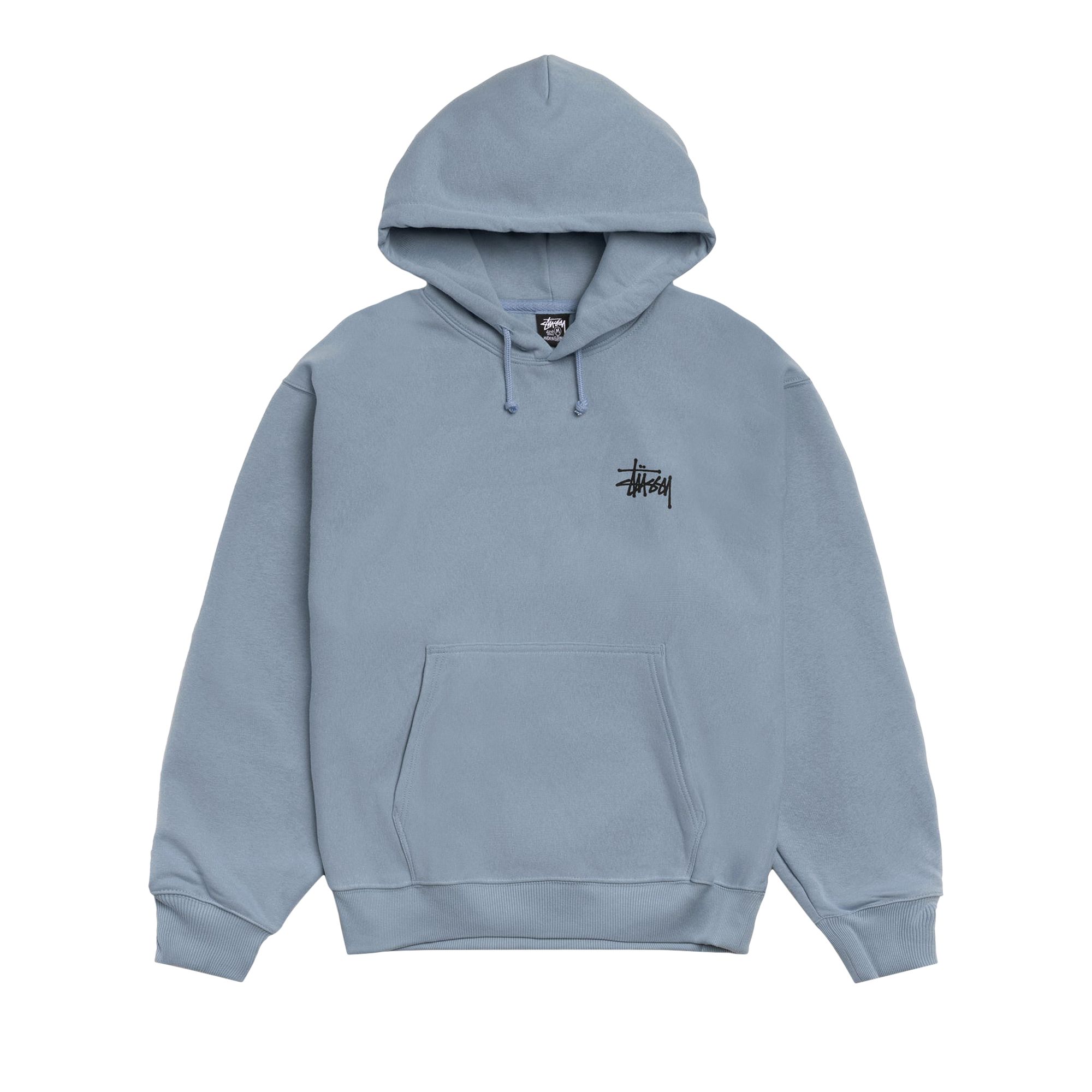 Pre-owned Stussy Basic Hoodie 'slate' | Blue | Men's Size L