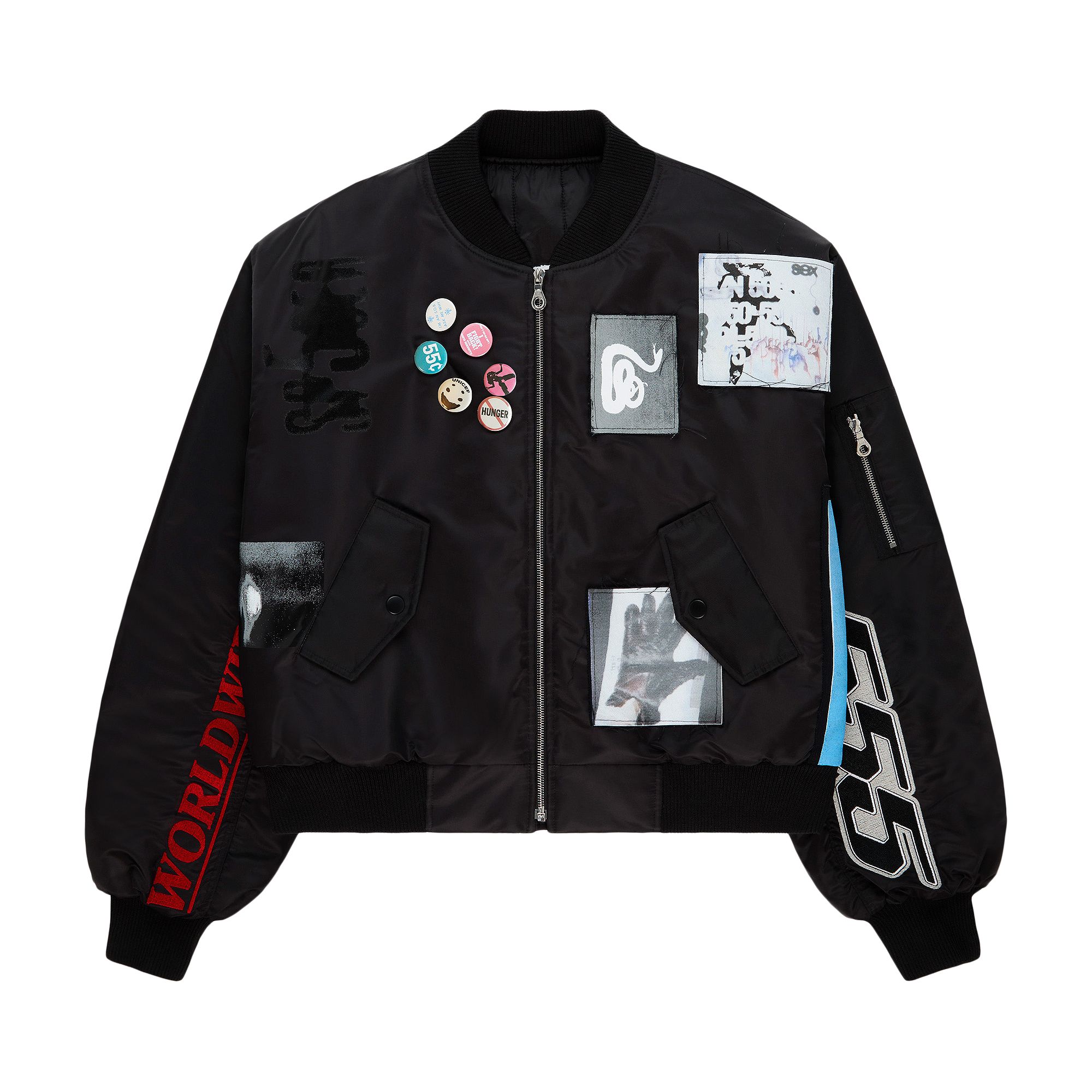 SP5DER Pre-owned Vet Bomber Jacket 'black' | Men's Size Xl