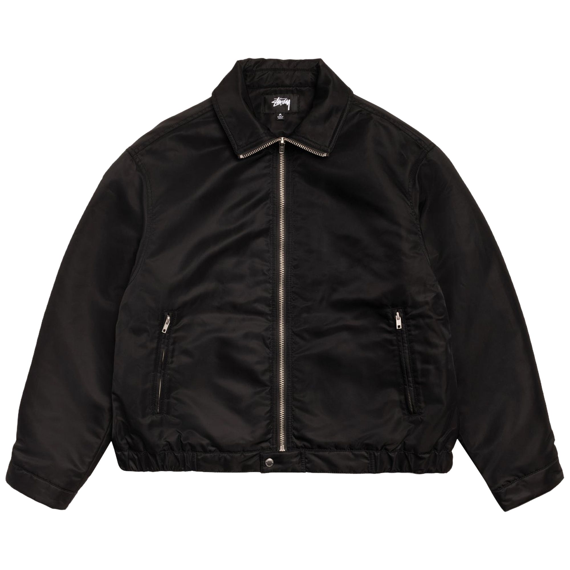 Pre-owned Stussy Pile Lined Zip Jacket 'black' | Men's Size L