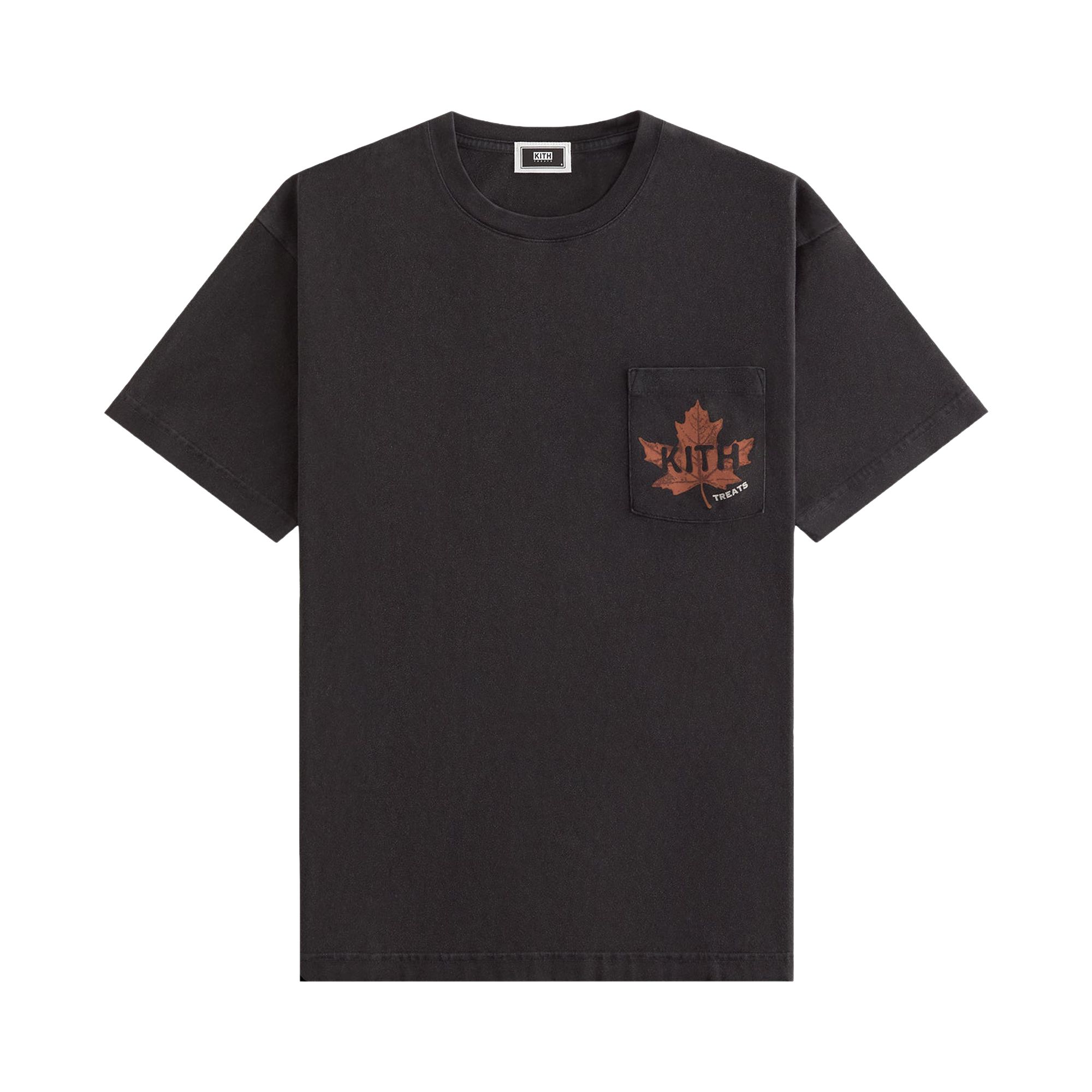 Pre-owned Kith Treats Leaf Vintage Pocket Tee 'black' | Men's Size Xs