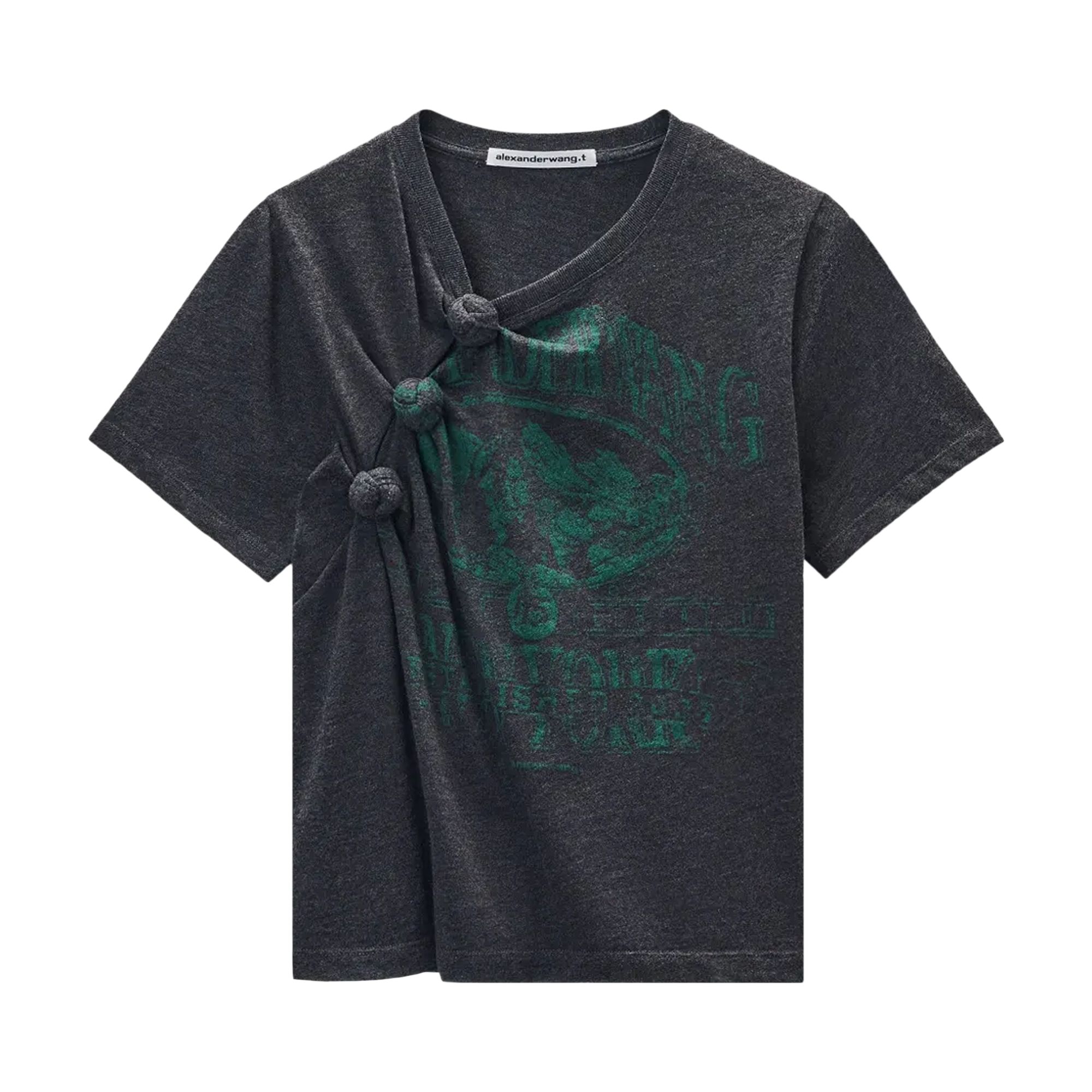 Pre-owned Alexander Wang Knotted Graphic T-shirt 'black' | Women's Size M
