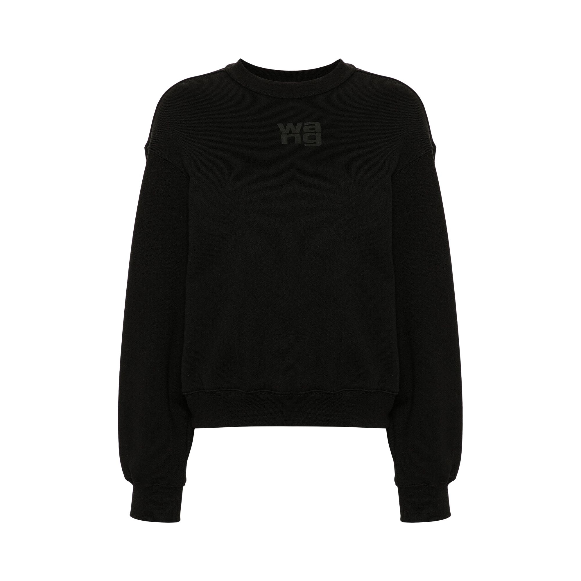 Pre-owned Alexander Wang Puff Paint Logo Essential Terry Crew Sweatshirt 'black' | Women's Size M