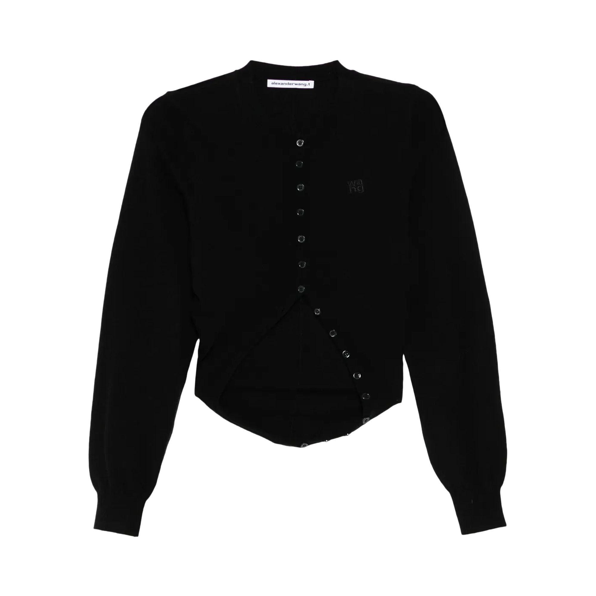 Pre-owned Alexander Wang Split Hem Cardigan 'black' | Women's Size Xs