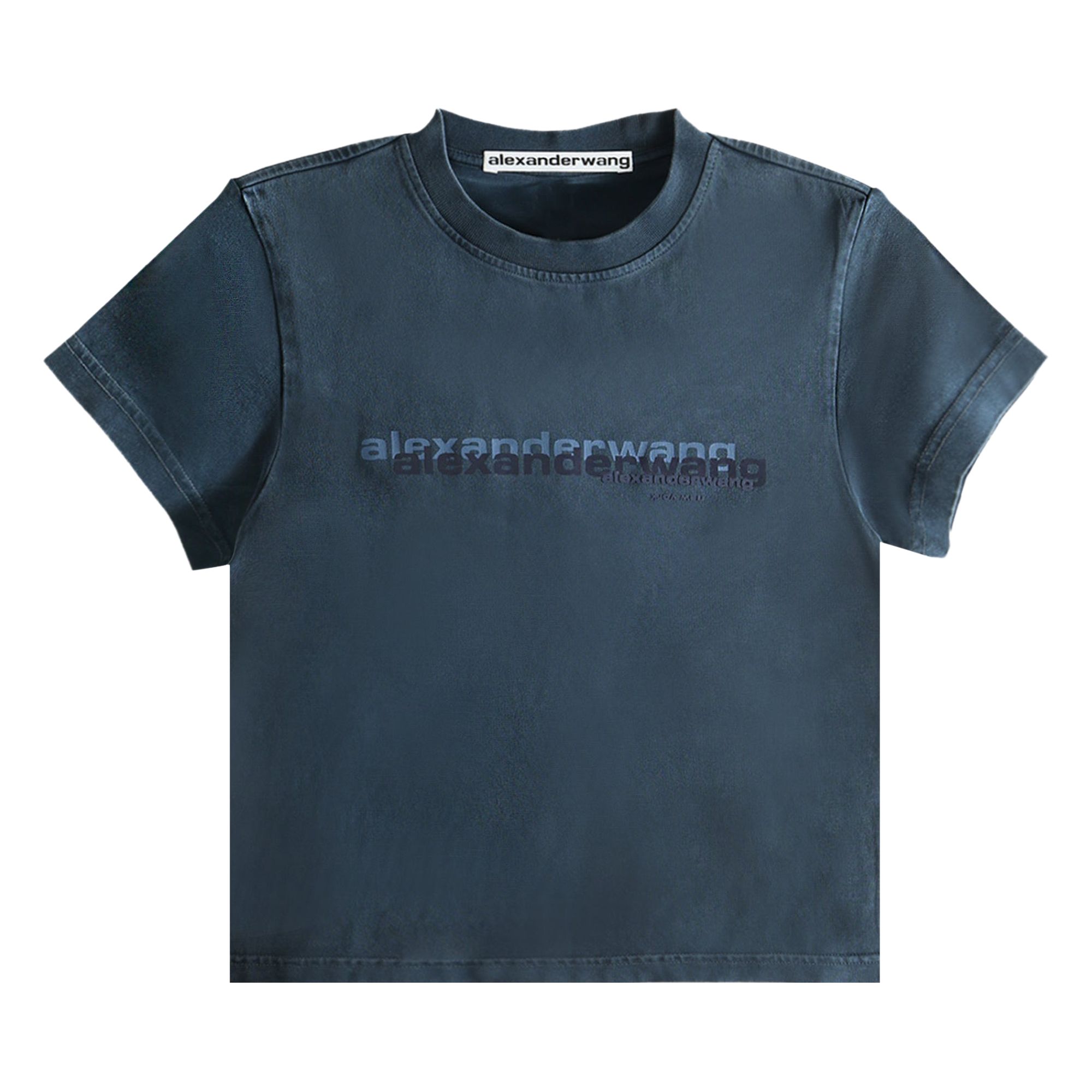 Pre-owned Alexander Wang Shrunken Tee 'washed Navy' | Blue | Women's Size Xs