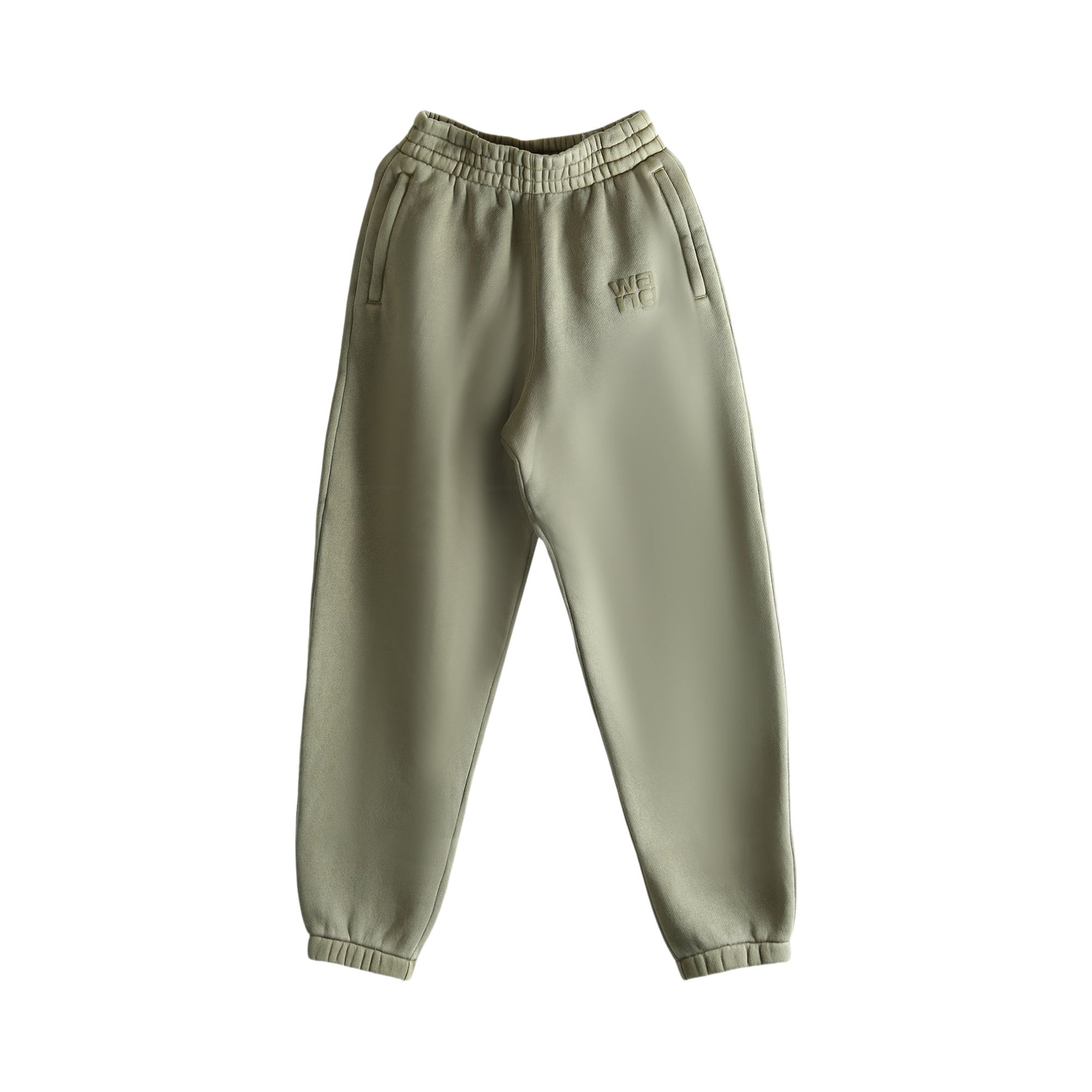 Pre-owned Alexander Wang Essential Terry Classic Puff Paint Logo Sweatpants 'washed Walnut' | Brown | Women's