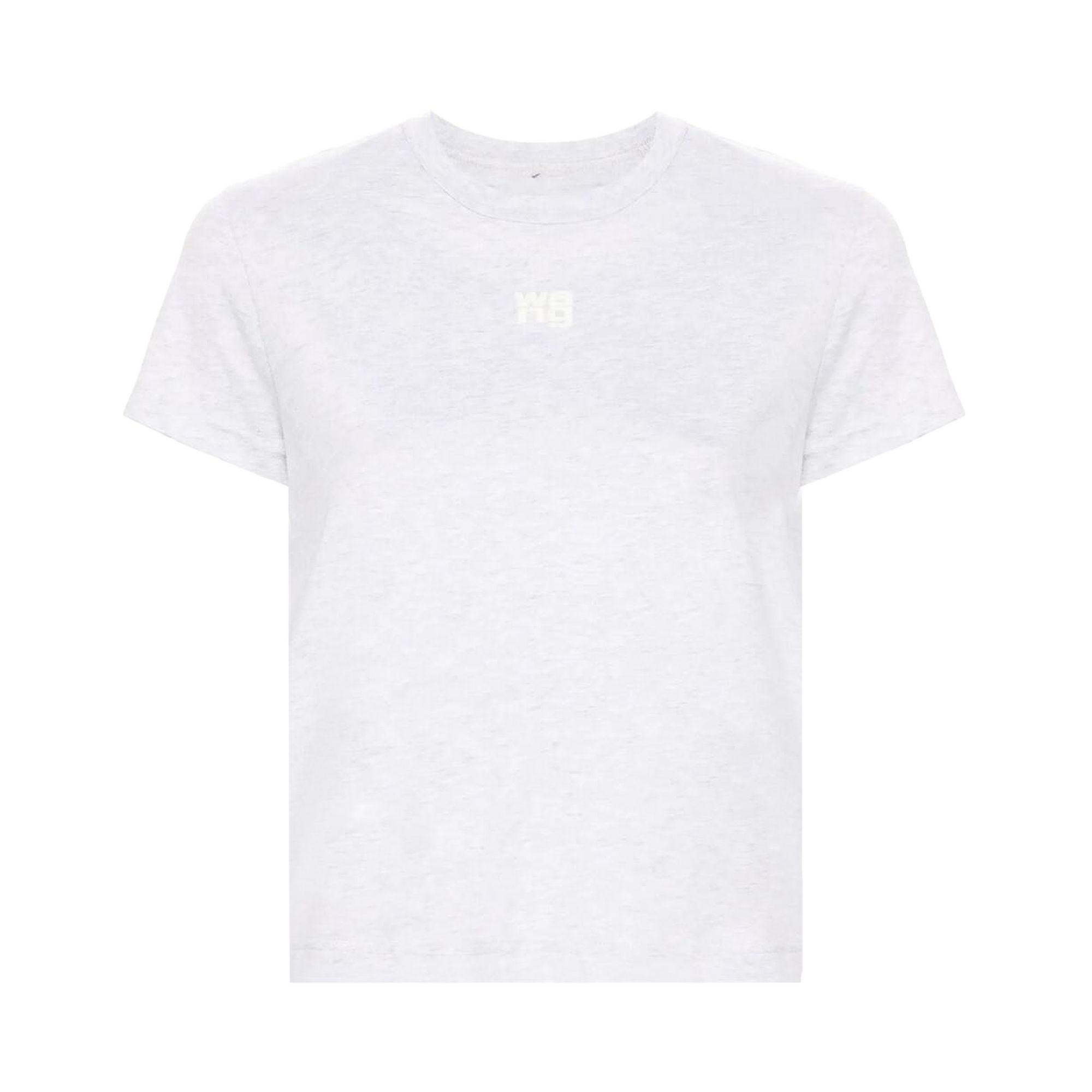Pre-owned Alexander Wang Essential Jersey Puff Logo Shrunk Tee 'white' | Women's Size M