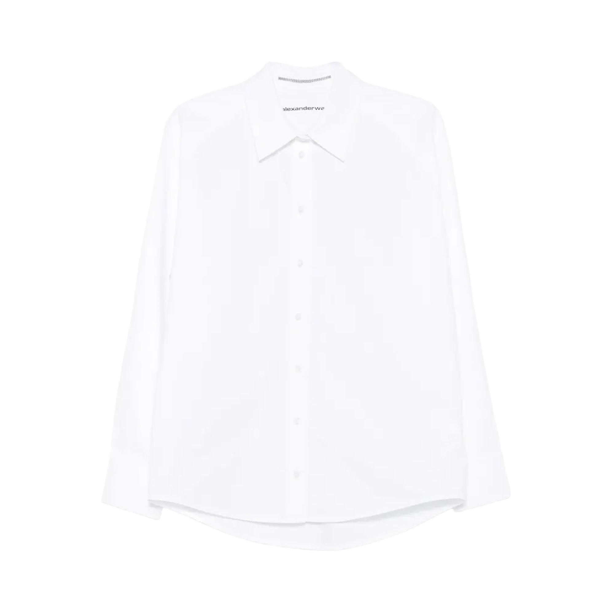Pre-owned Alexander Wang Necklace Oversized Button Down Shirt 'white' | Women's Size M