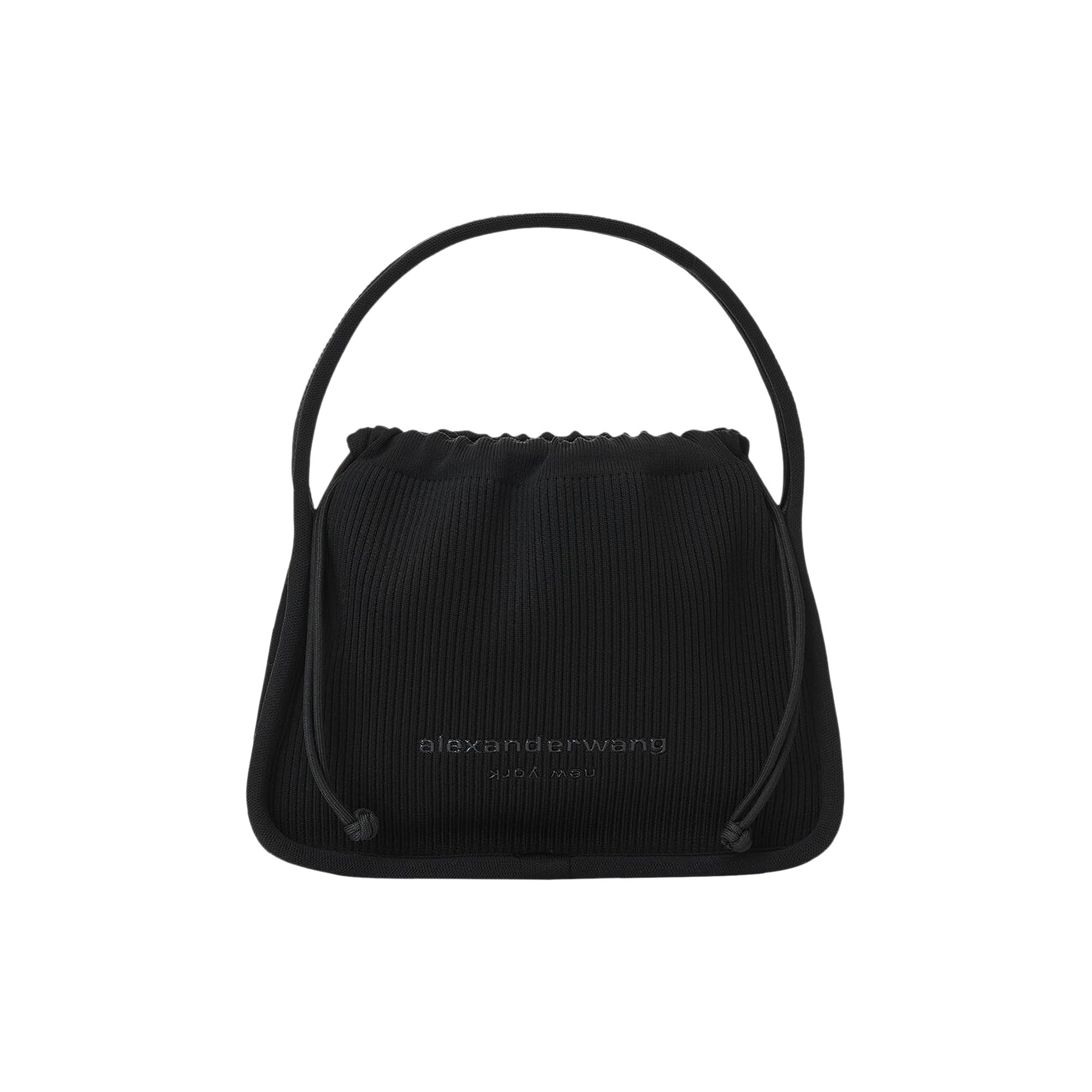 Pre-owned Alexander Wang Rib Knit Ryan Small Bag 'black' | Women's Size Onesize