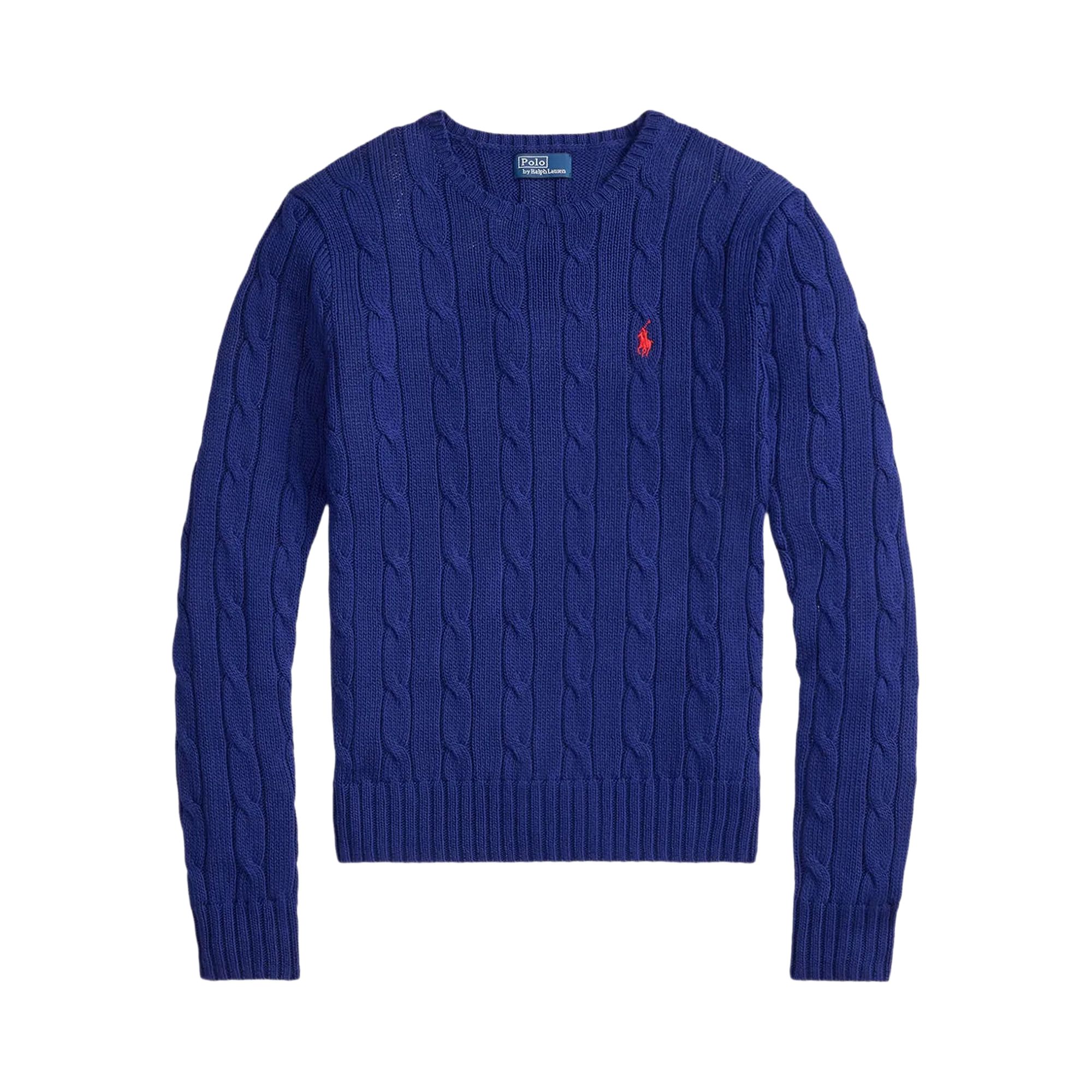 Pre-owned Polo Ralph Lauren Pima Cotton Julianna Long-sleeve Pullover 'fall Royal' | Blue | Women's Size M