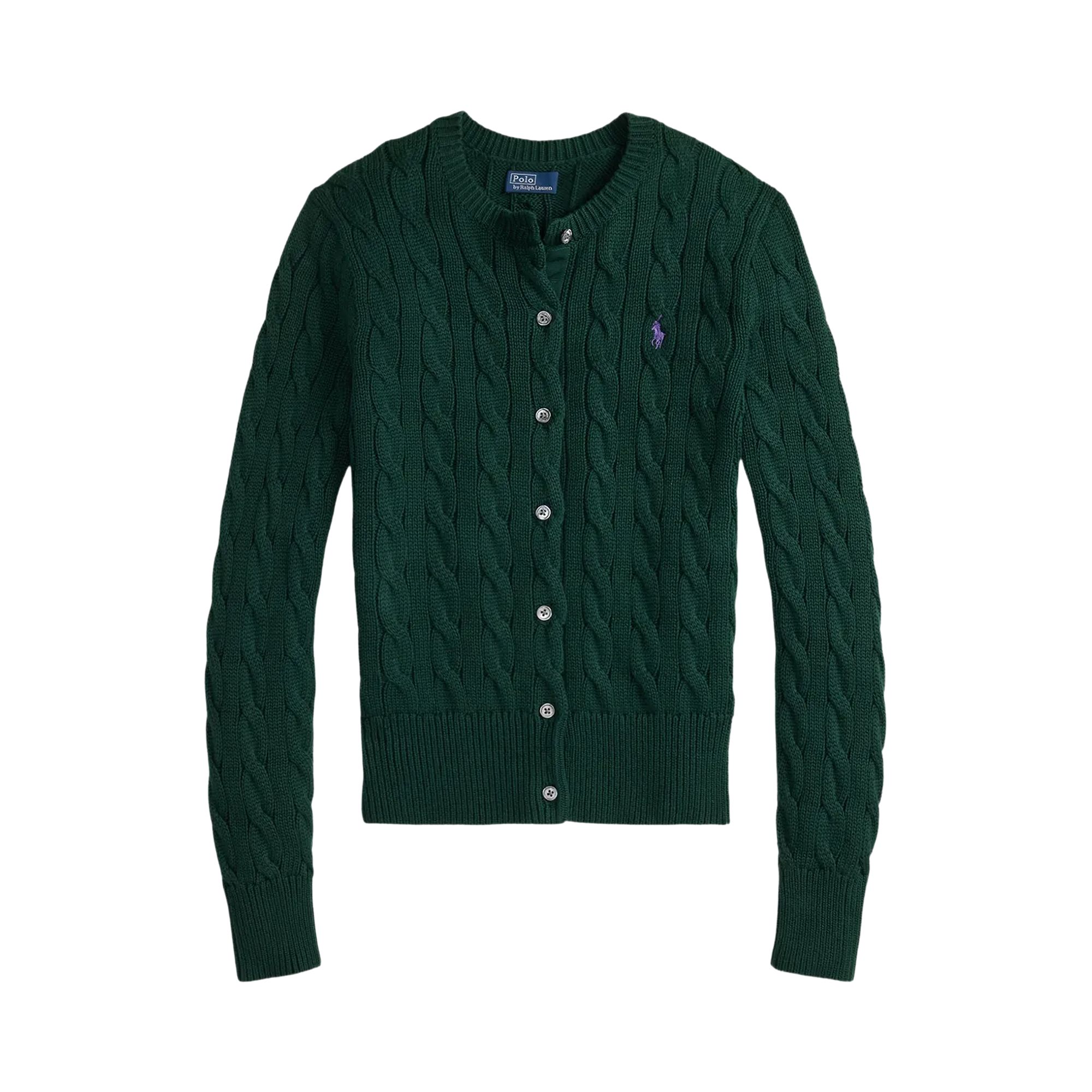 Pre-owned Polo Ralph Lauren Long-sleeve Cardigan 'moss Agate' | Green | Women's Size S