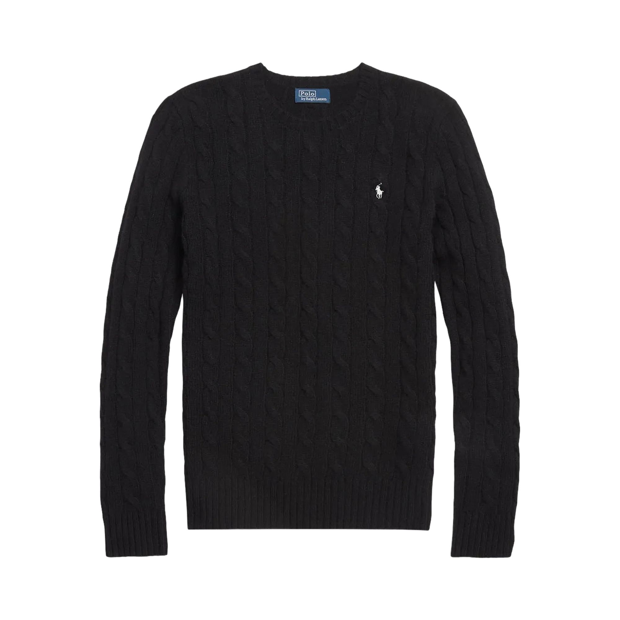 Pre-owned Polo Ralph Lauren Long-sleeve Crew Neck Pullover Sweater 'polo Black' | Women's Size M