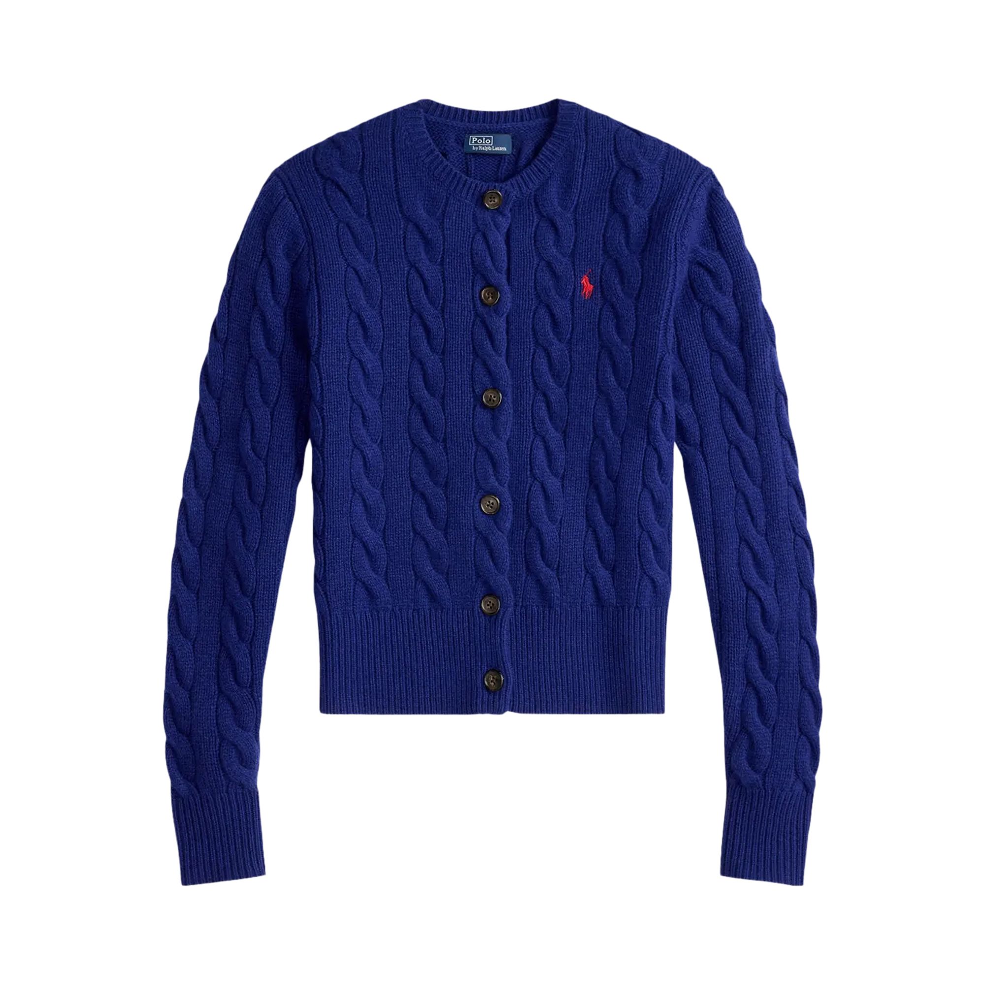 Pre-owned Polo Ralph Lauren Long-sleeve Crew Neck Cardigan Sweater 'winter Night Navy' | Blue | Women's Size X