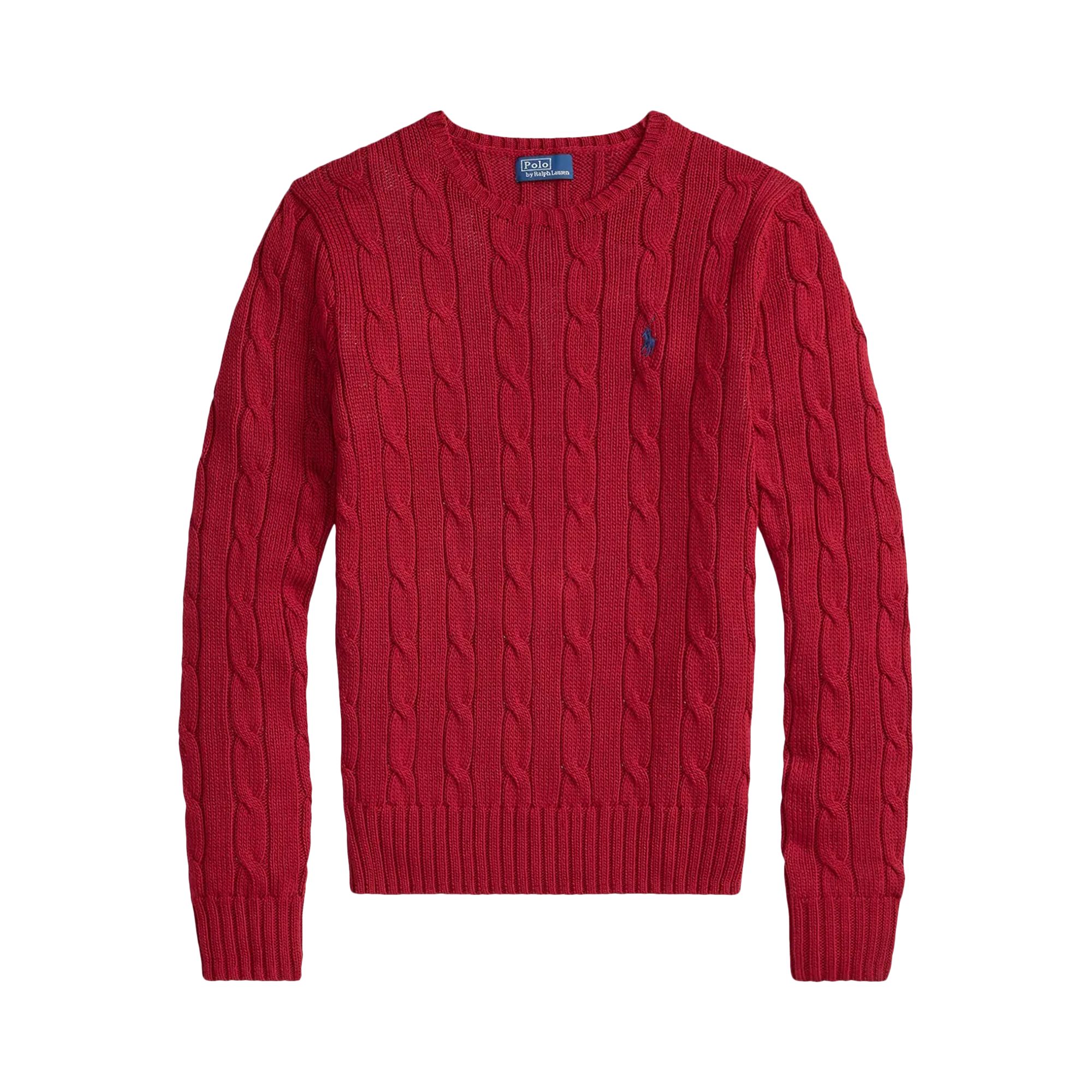 Pre-owned Polo Ralph Lauren Pima Cotton Julianna Long-sleeve Pullover 'sweet Tomato' | Red | Women's Size L