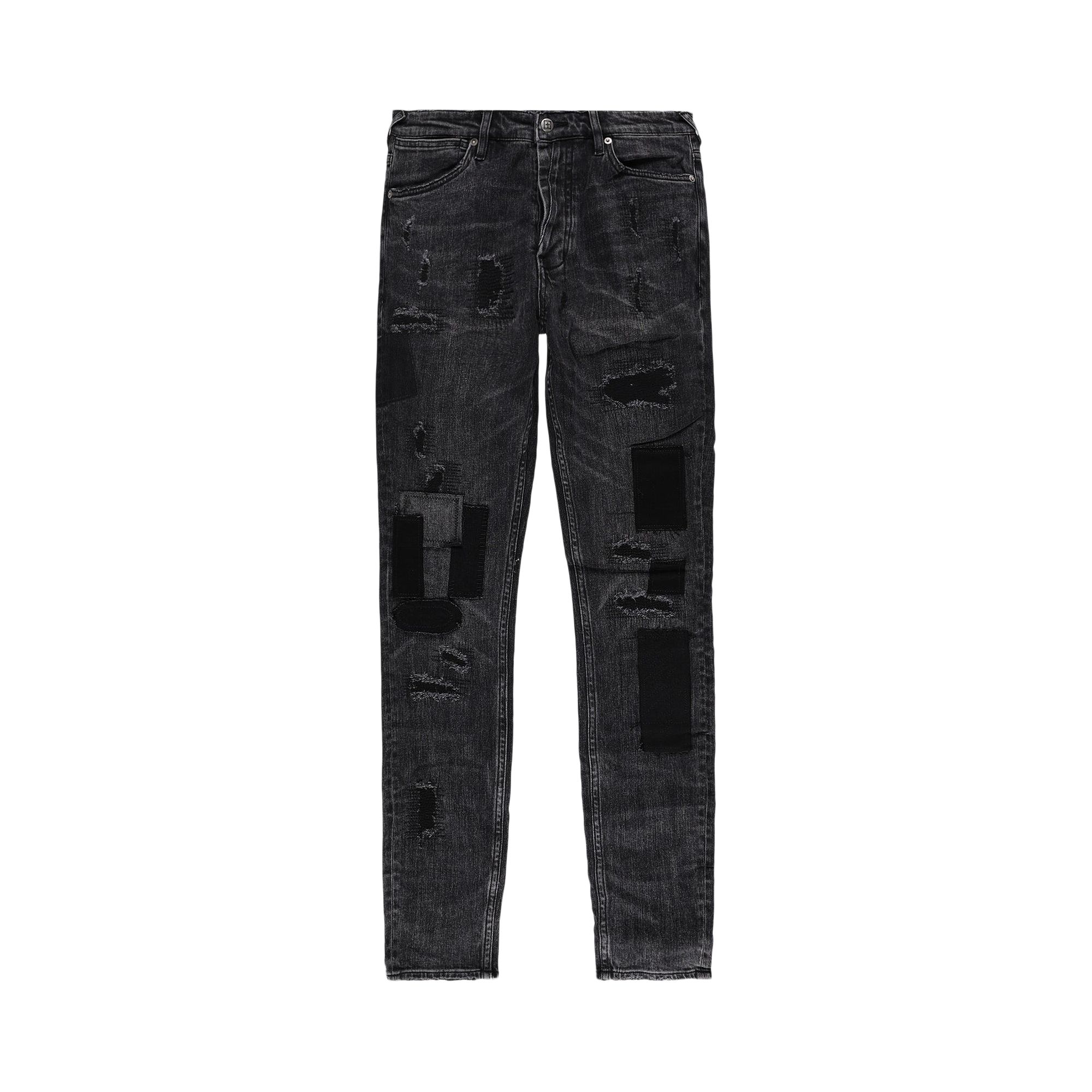 Pre-owned Ksubi Van Winkle Jean 'led Black Rockstar Repair' | Men's Size 29