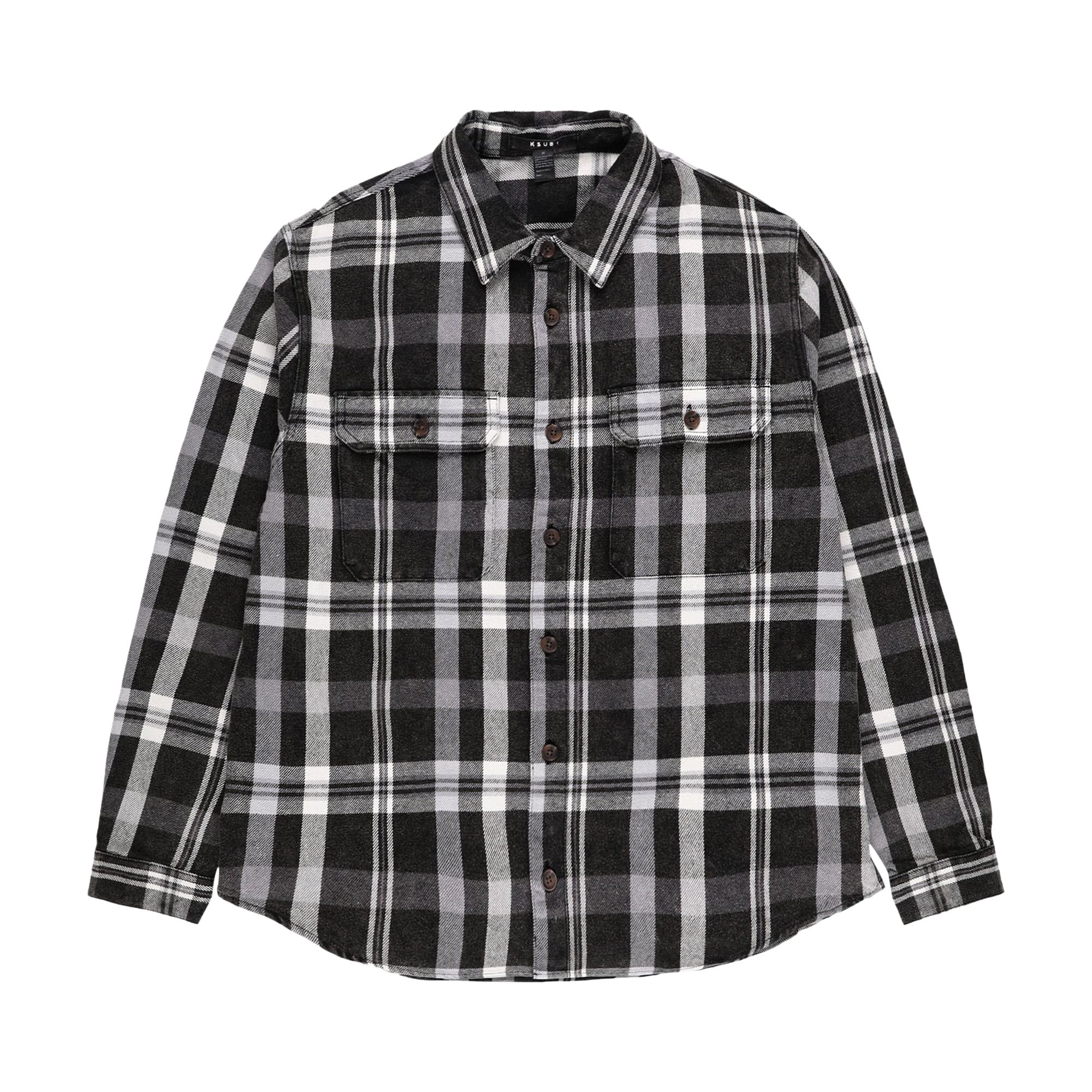 Pre-owned Ksubi Rosebowl 1999 Long-sleeve Shirt 'black Check' | Men's Size M
