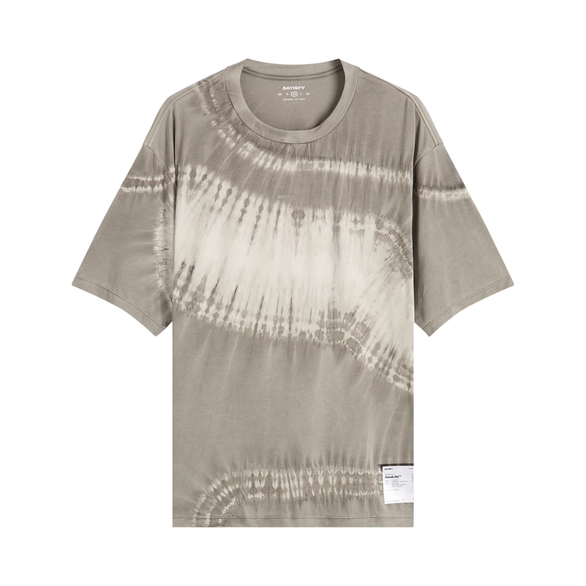 SATISFY Pre-owned Auralite T-shirt 'tie-dye Mineral Graphite' | Grey | Men's Size M In Gray