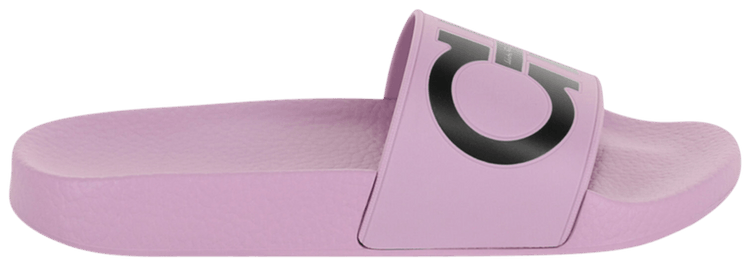 Ferragamo Wmns Groovy Dual Gancini Slide Pink