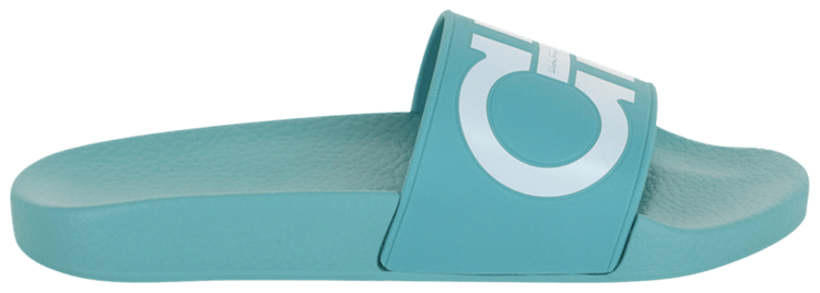 Ferragamo Wmns Groovy Dual Gancini Slide Blue