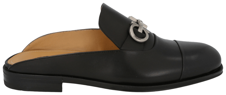 Ferragamo Gab Gancini Loafer Mule Black
