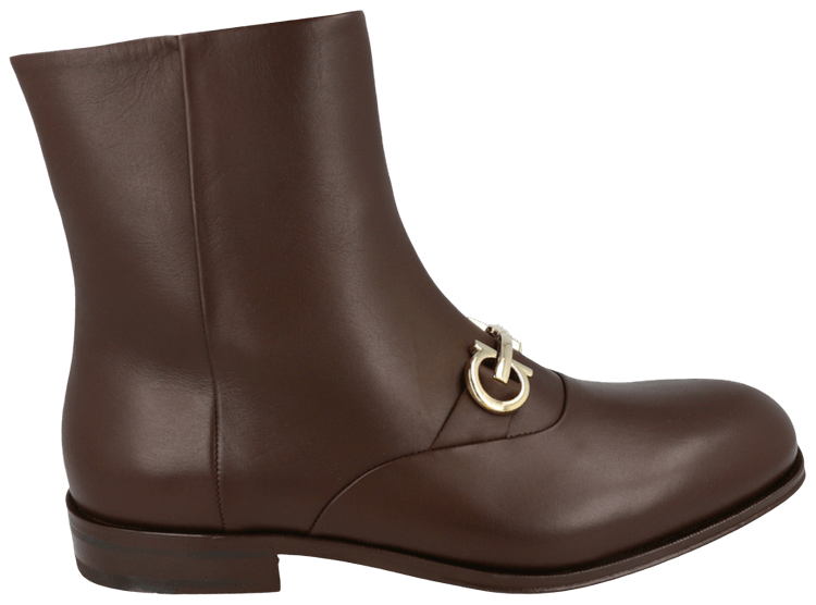 Ferragamo Geremia Gancini Ankle Boot Brown