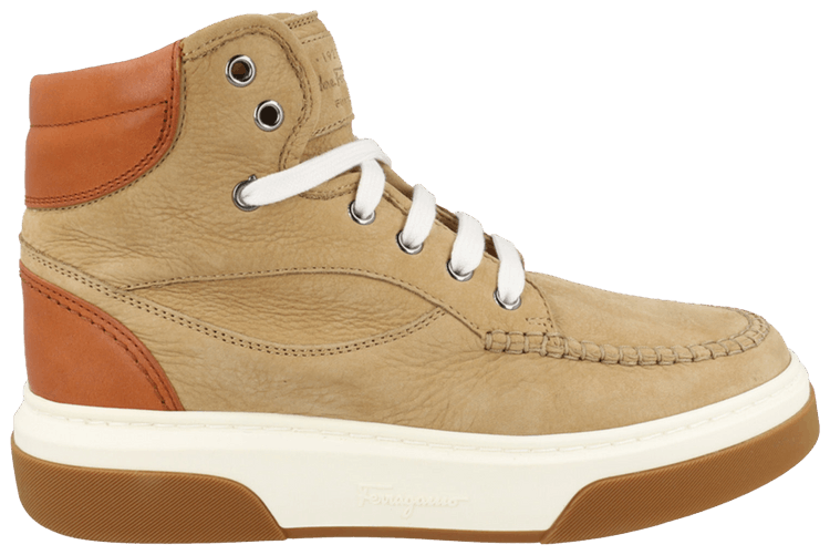 Ferragamo Cassina High Sneaker Tan