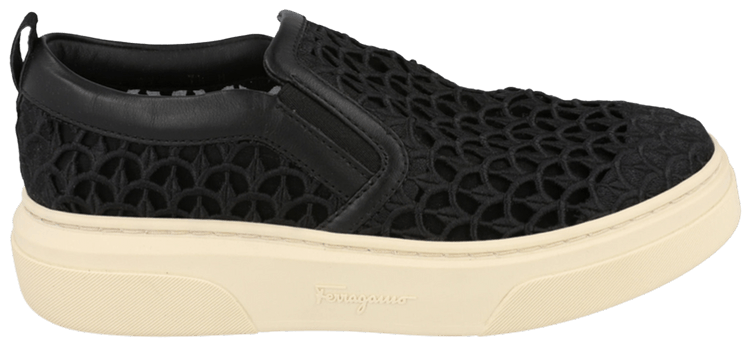 Ferragamo Wmns Cassina Slip On Sneaker Black