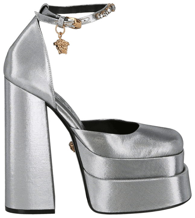 Versace Wmns Medusa Aevitas Platform Pump Grey
