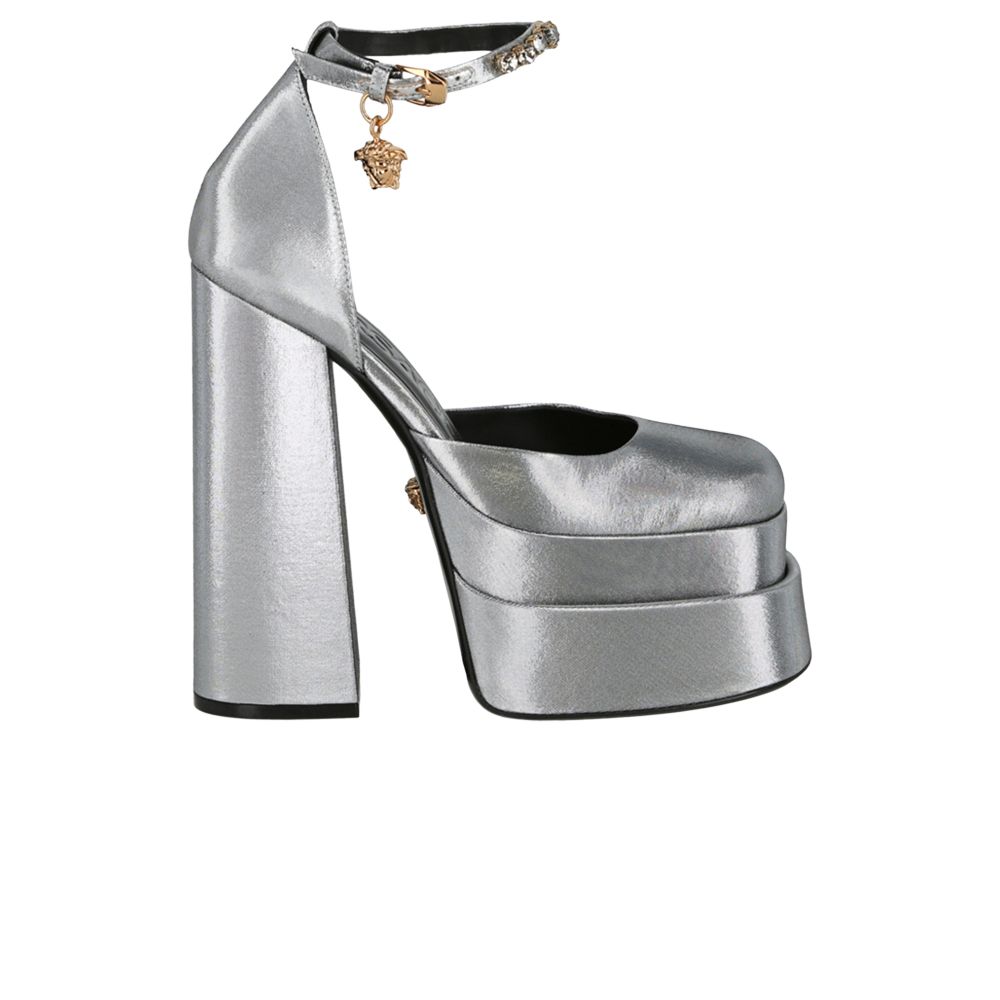 VERSACE Pre-owned Wmns Medusa Aevitas Platform Pump 'grey' | Women's Size 39.5 In Gray
