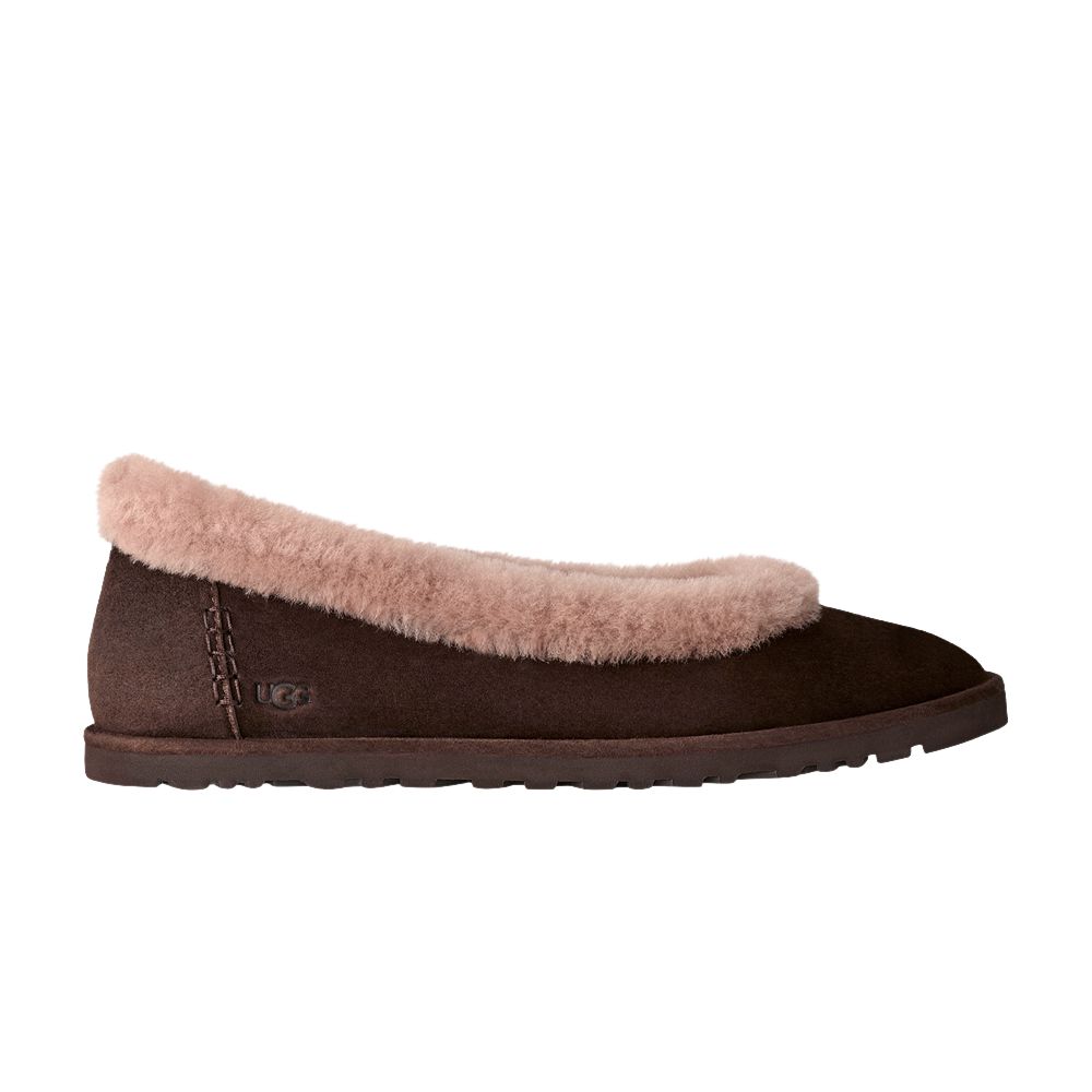 Pre-owned Ugg Wmns Zora Ballet Flat 'dusted Cocoa' | Brown | Women's Size 10