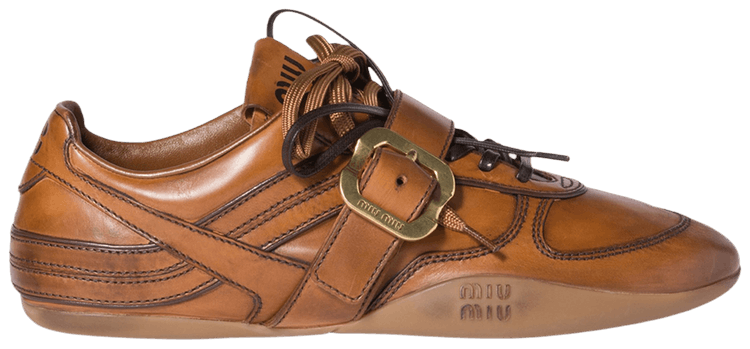 Miu Miu Wmns Buckle Sneaker Cognac