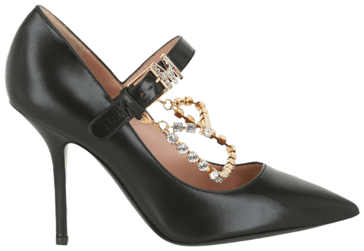 Moschino Wmns Rhinestone Embellished Pump Black