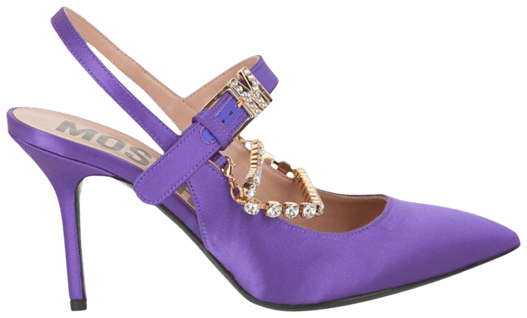 Moschino Wmns Rhinestone Embellished Pump Violet
