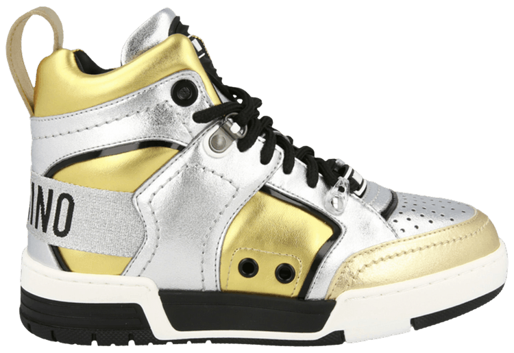 Moschino Wmns Streetball High Gold Silver