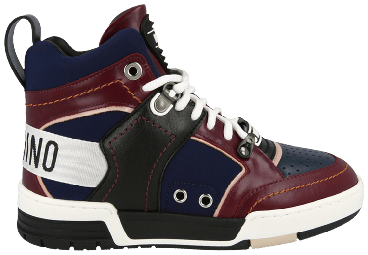 Moschino Wmns Streetball High Burgundy Navy