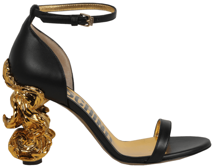 Moschino Wmns Sculpted Baroque Heel Sandal Black