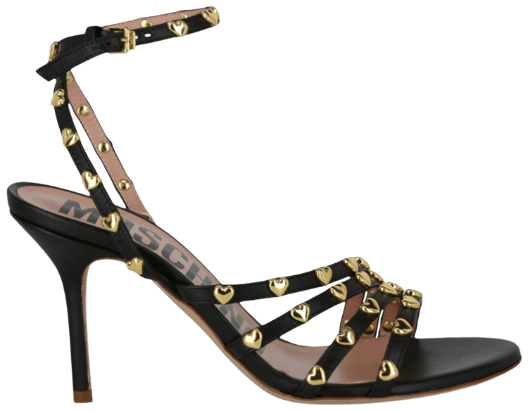Moschino Wmns Stud Embellished Heel Sandal Black