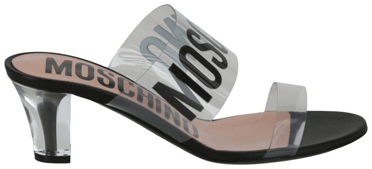 Moschino Wmns Logo Heel Sandal Black