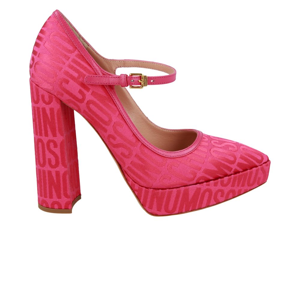 MOSCHINO Pre-owned Wmns Logo Jacquard Mary Jane Pump 'pink' | Women's Size 35