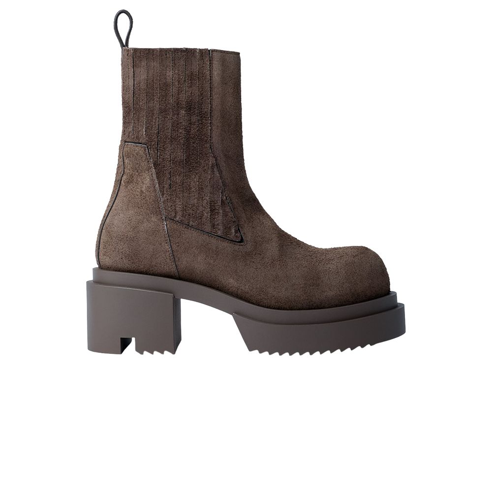 Pre-owned Rick Owens Wmns Beatle Bogun Boot 'dark Dust' | Brown | Women's Size 38