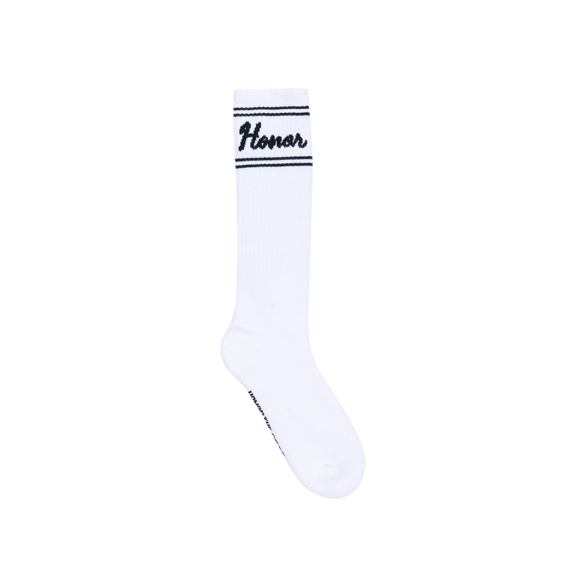 Pre-owned Honor The Gift Drive In Striped Ribbed Sock 'white' | Men's Size Onesize